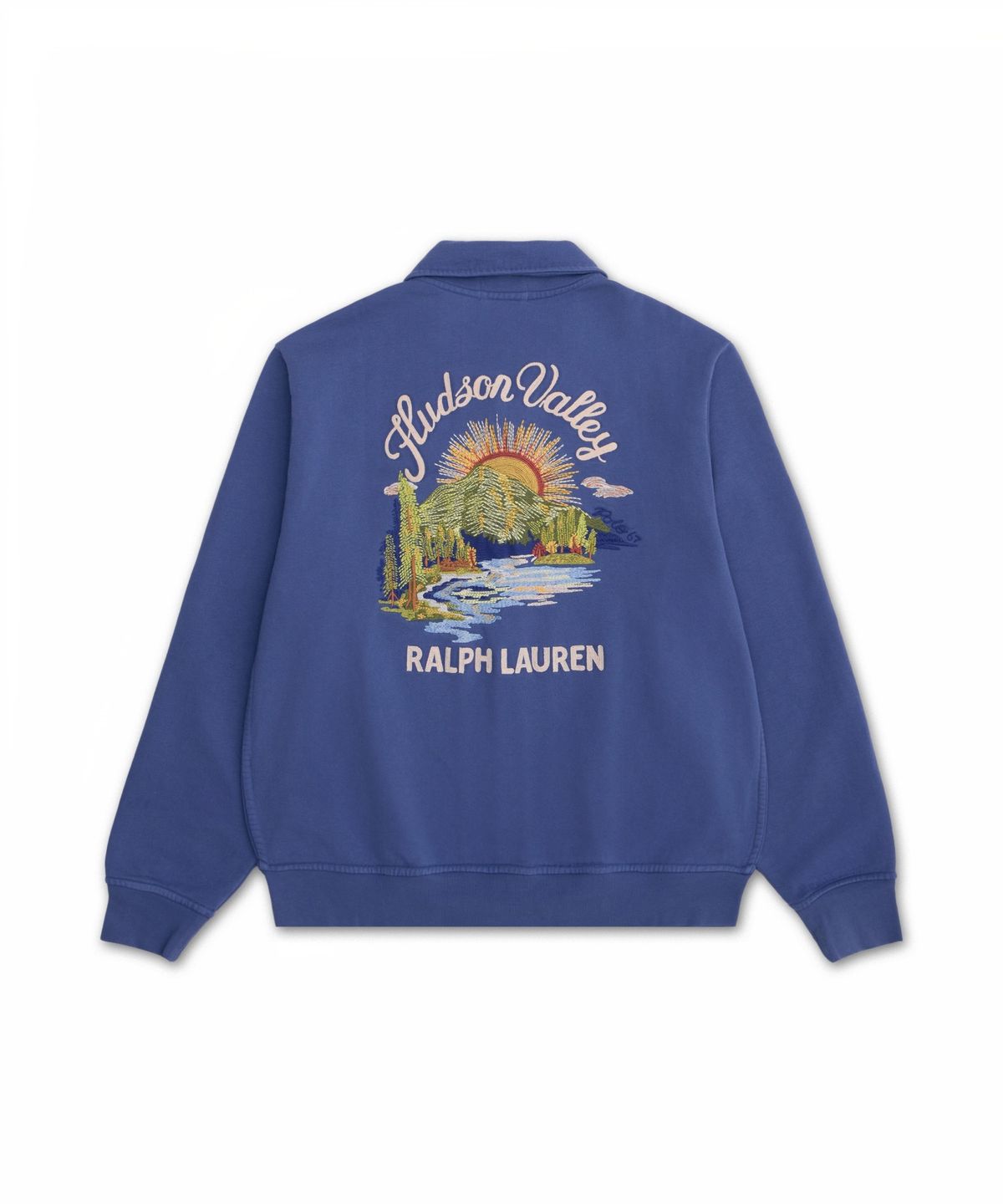 폴로 랄프 로렌(POLO RALPH LAUREN) 임브로이더 루프백 플리스 재킷-네이비