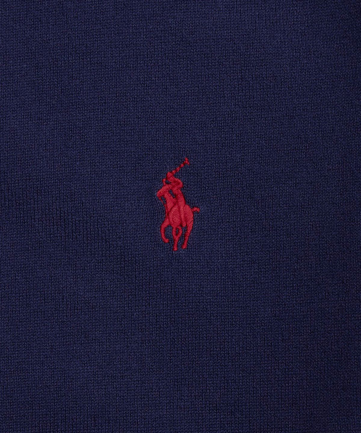 폴로 랄프 로렌(POLO RALPH LAUREN) 코튼 크루넥 카디건-블루
