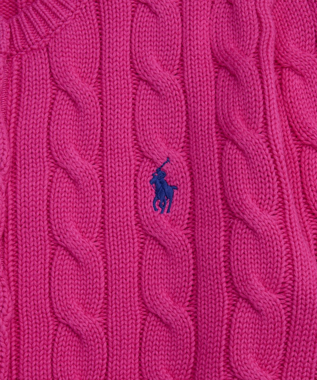 폴로 랄프 로렌(POLO RALPH LAUREN) 케이블 니트 코튼 크루넥 카디건-핑크