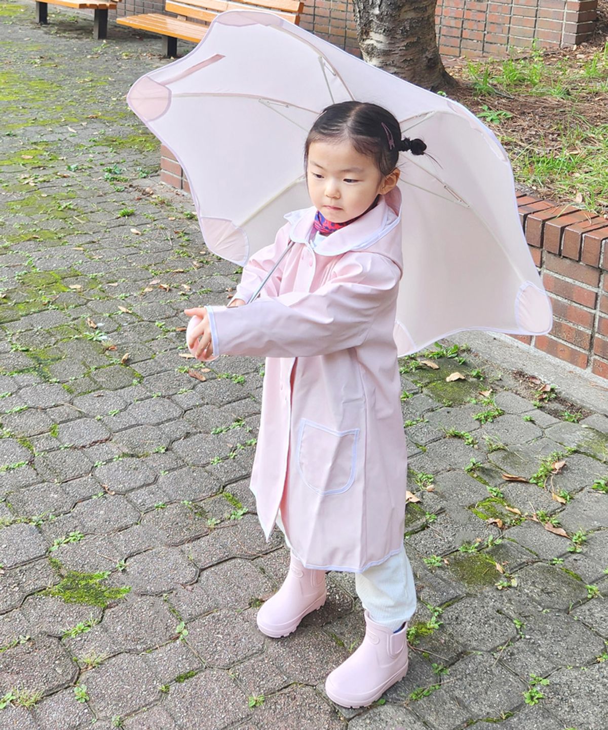 노르디코(NORDICO) 미끄럼방지 첼시 아동 장화 레인부츠 핑크