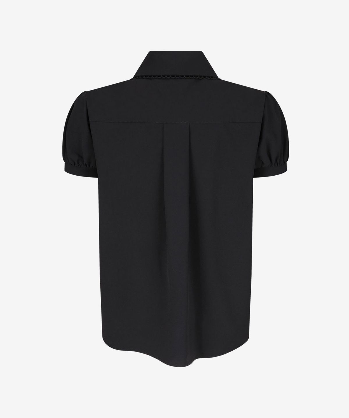 리메크(LIEMÉQUE) 레이스 카라 퍼프 블라우스 블랙