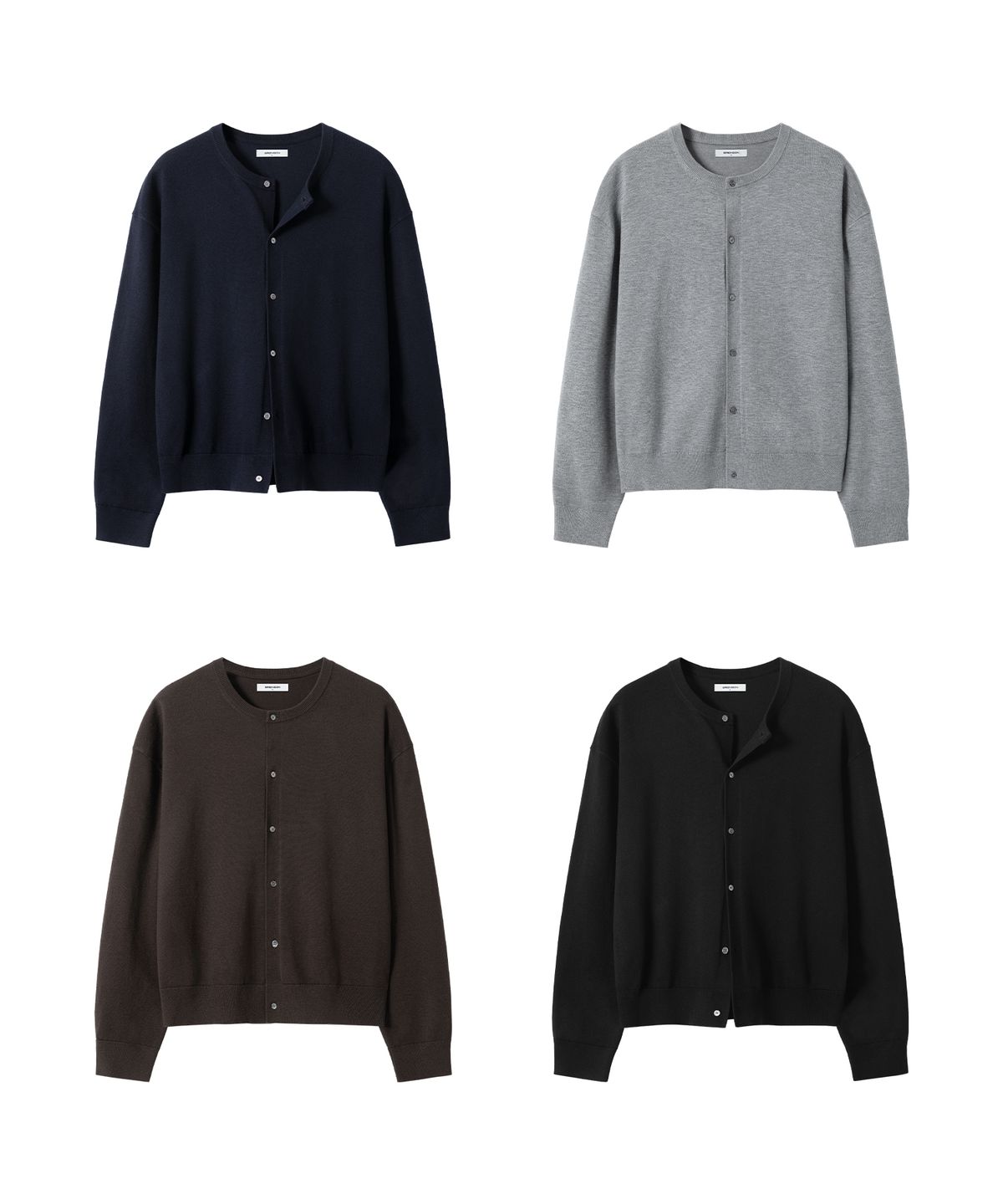 브렌슨(BRENSON) 소프트 워셔블 크롭 니트 가디건 ( 4Color )