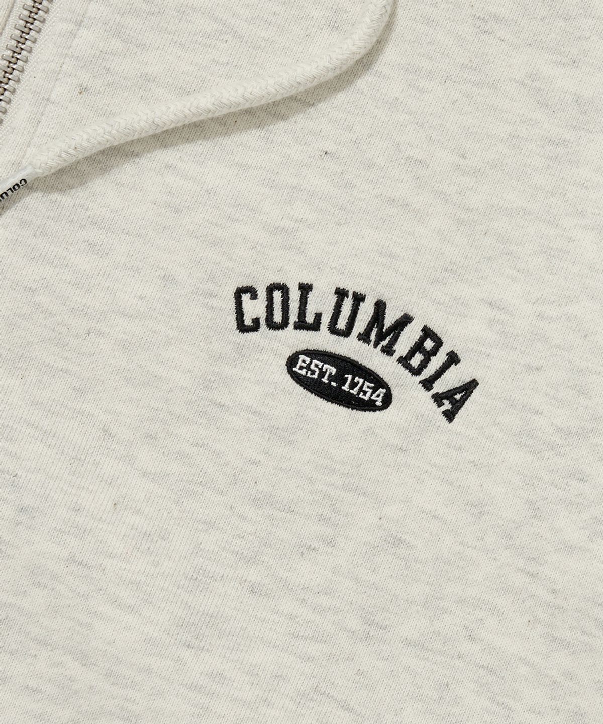 컬럼비아 유니버시티(COLUMBIA UNIVERSITY) CU ARCH TERRY ZIP-UP HOODIE_OATMEAL