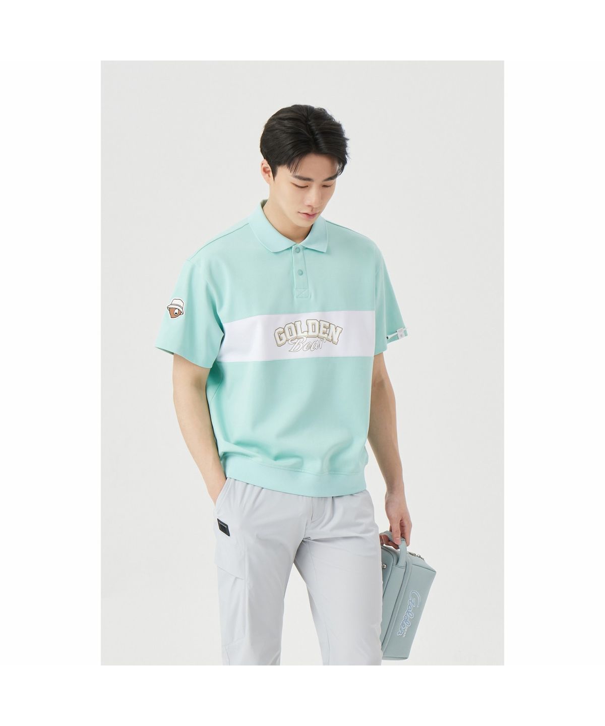 골든베어(GOLDEN BEAR) (M) Chest Boarder Line Sweatshirt G4TAM26271MIX
