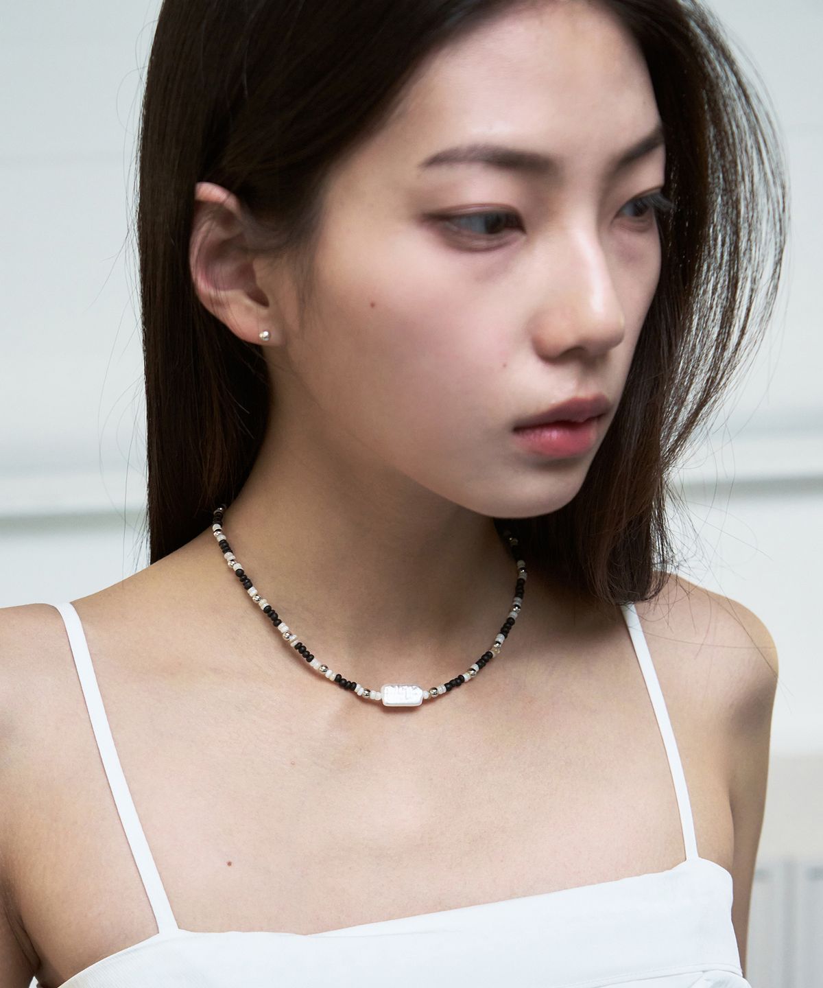 시스에이(SIS A) 앰비언트 스톤 네크리스 [black]