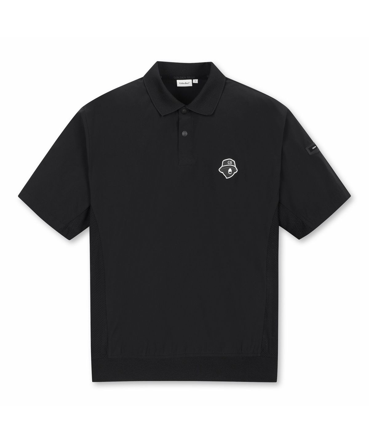 골든베어(GOLDEN BEAR) (M) Stretch Woven Mesh Hybrid Polo T-shirt G4TAM26221BKX