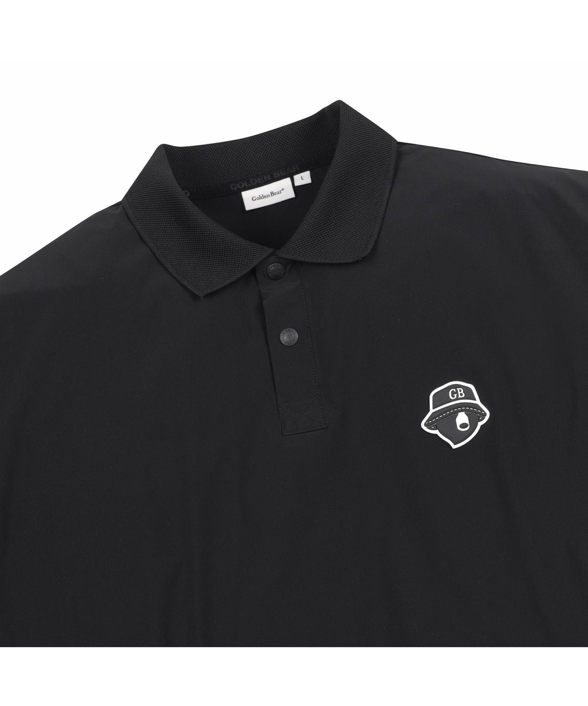 골든베어(GOLDEN BEAR) (M) Stretch Woven Mesh Hybrid Polo T-shirt G4TAM26221BKX