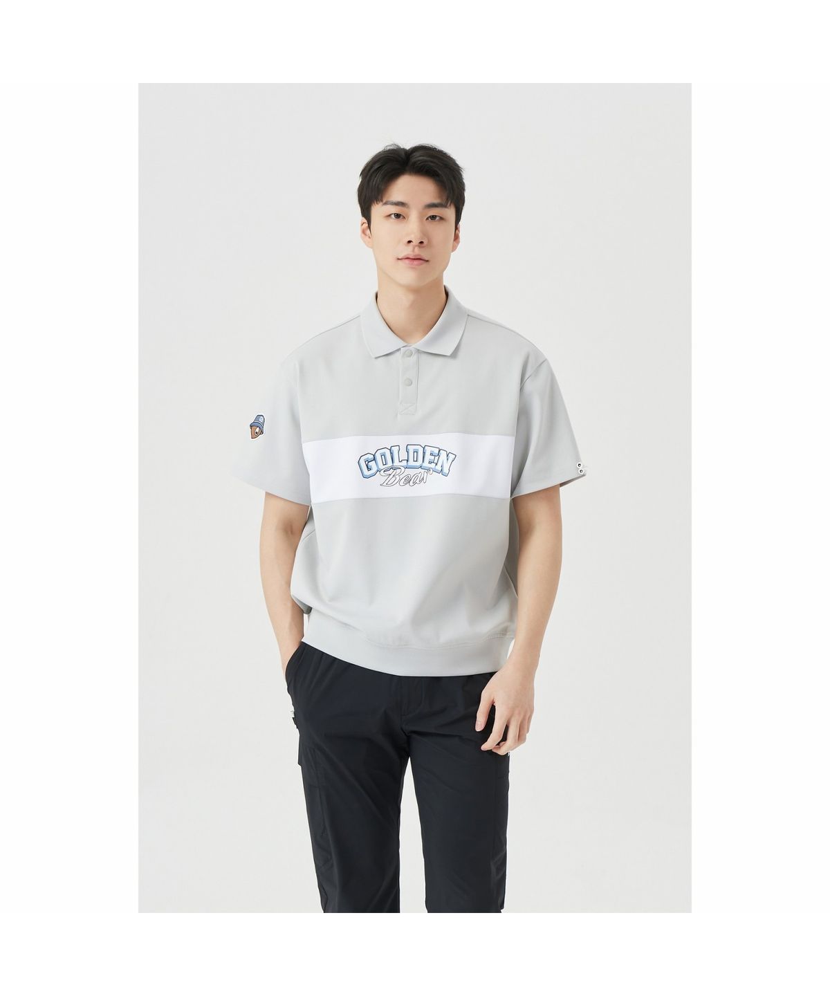 골든베어(GOLDEN BEAR) (M) Chest Boarder Line Sweatshirt G4TAM26271GYX