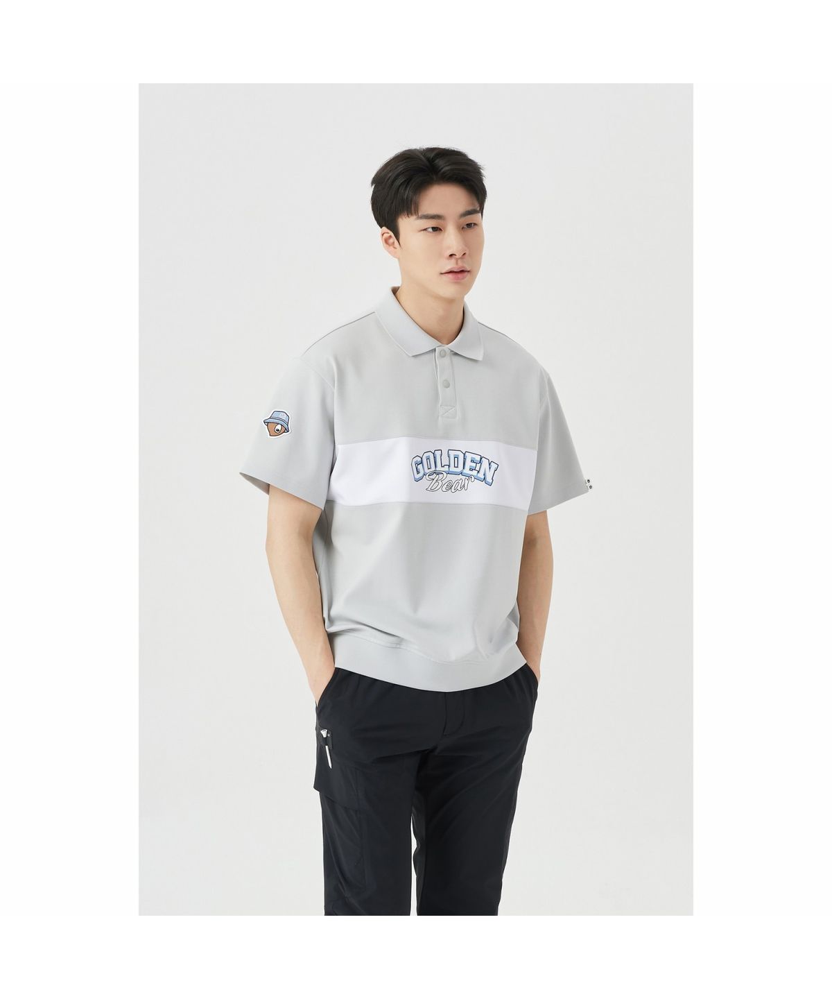 골든베어(GOLDEN BEAR) (M) Chest Boarder Line Sweatshirt G4TAM26271GYX