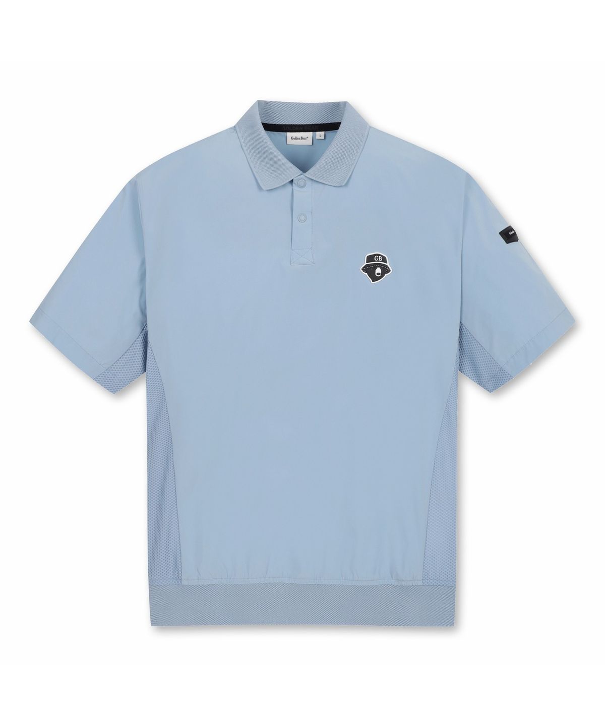 골든베어(GOLDEN BEAR) (M) Stretch Woven Mesh Hybrid Polo T-shirt G4TAM26221BUL