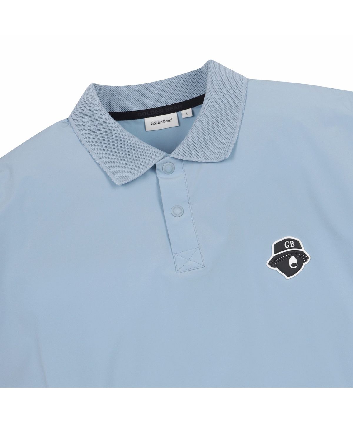 골든베어(GOLDEN BEAR) (M) Stretch Woven Mesh Hybrid Polo T-shirt G4TAM26221BUL