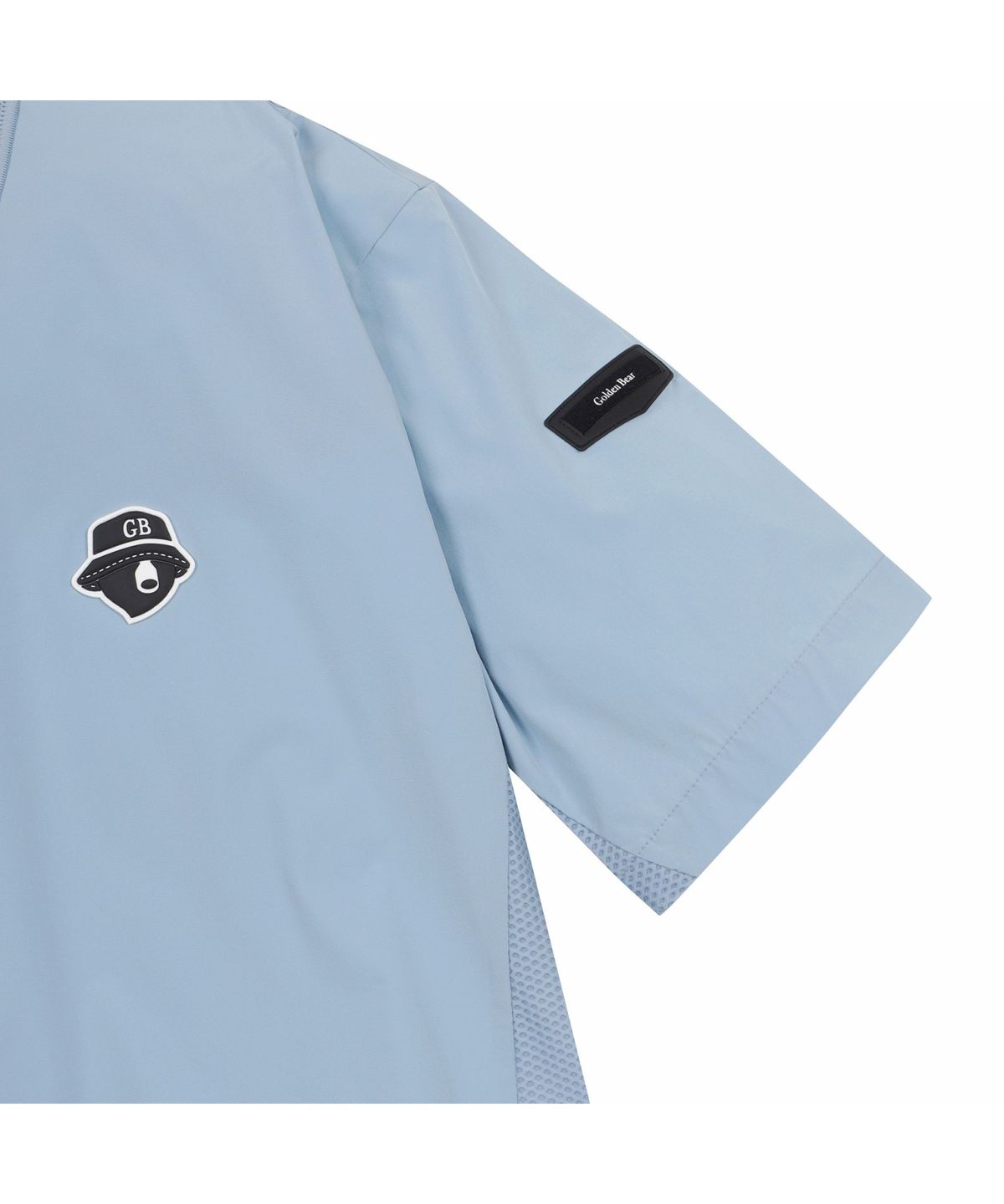 골든베어(GOLDEN BEAR) (M) Stretch Woven Mesh Hybrid Polo T-shirt G4TAM26221BUL