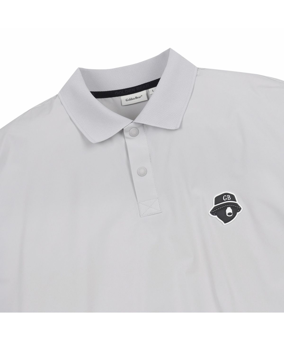 골든베어(GOLDEN BEAR) (M) Stretch Woven Mesh Hybrid Polo T-shirt G4TAM26221GYL