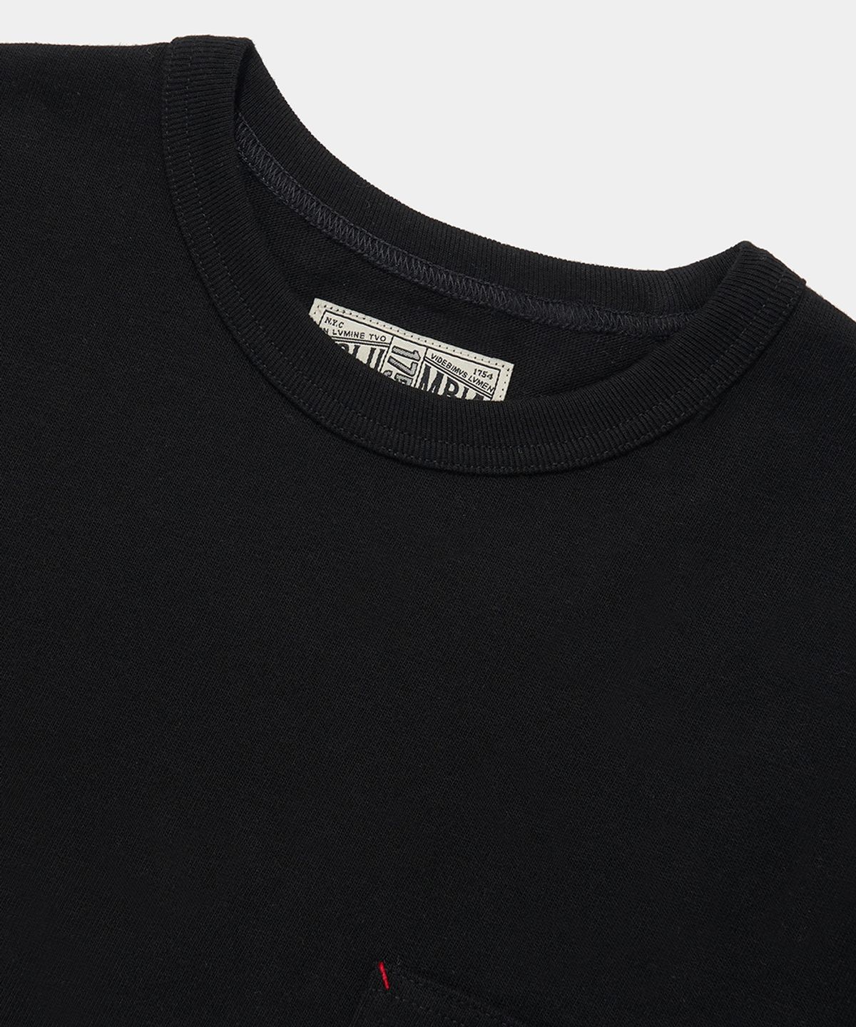 컬럼비아 유니버시티(COLUMBIA UNIVERSITY) SL-LABEL POCKET STRING S/S T-SHIRTS_BLACK