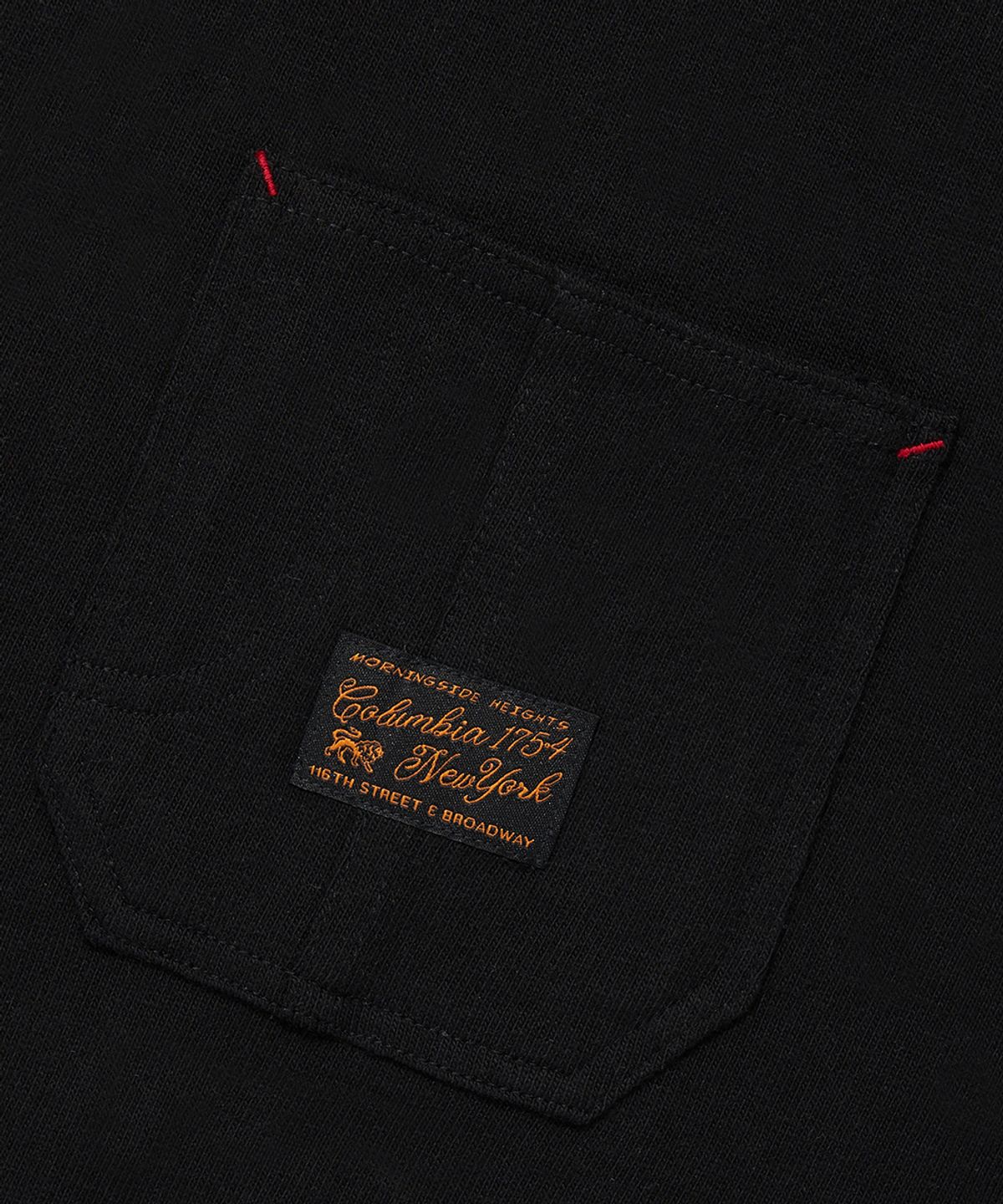 컬럼비아 유니버시티(COLUMBIA UNIVERSITY) SL-LABEL POCKET STRING S/S T-SHIRTS_BLACK