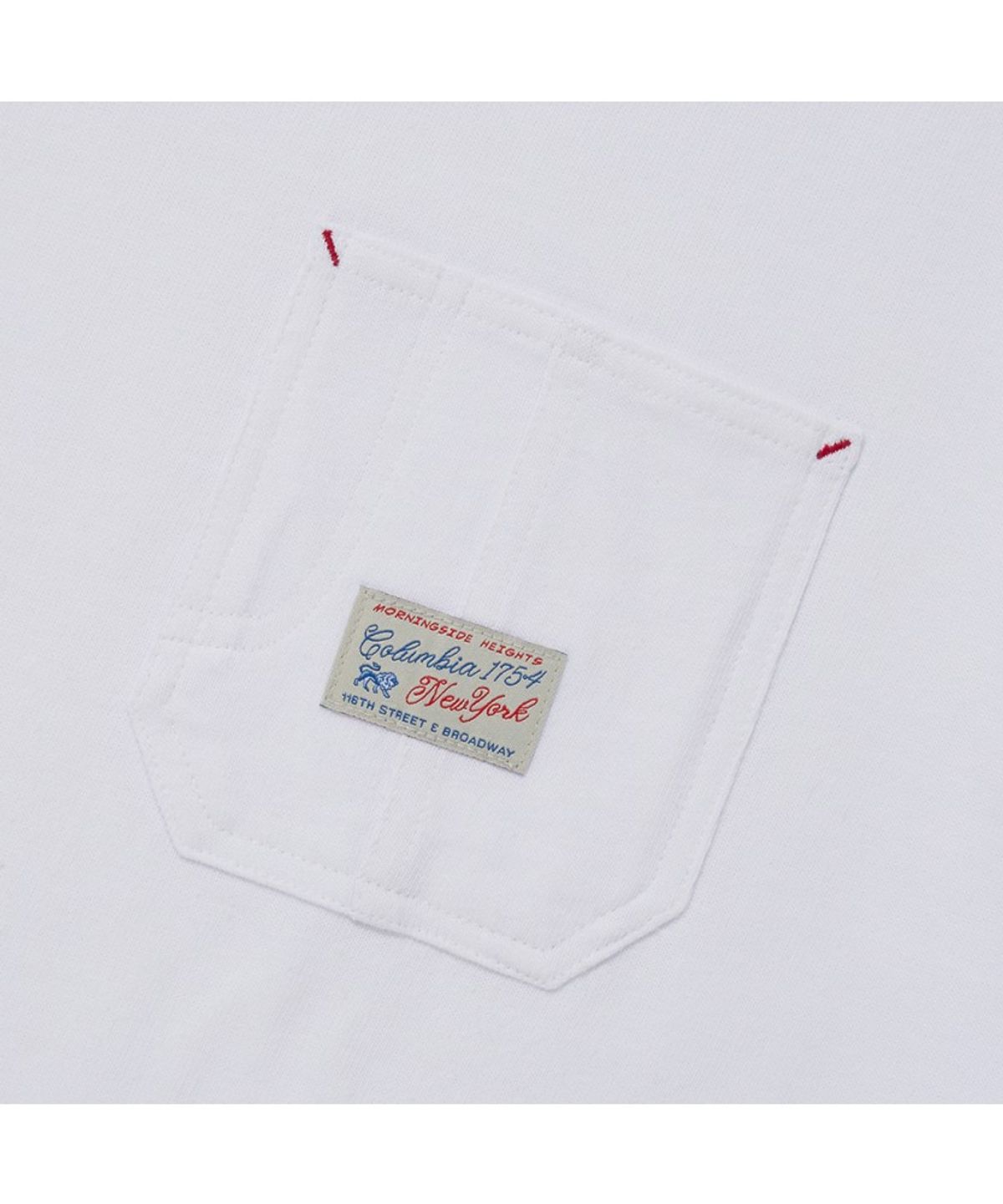 컬럼비아 유니버시티(COLUMBIA UNIVERSITY) SL-LABEL POCKET STRING S/S T-SHIRTS_WHITE