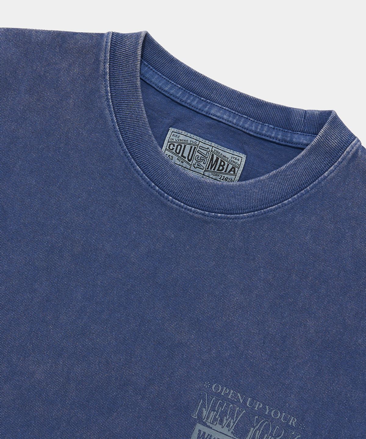 컬럼비아 유니버시티(COLUMBIA UNIVERSITY) OPEN YOUR NY SALT WASHED S/S T-SHIRTS_BLUE