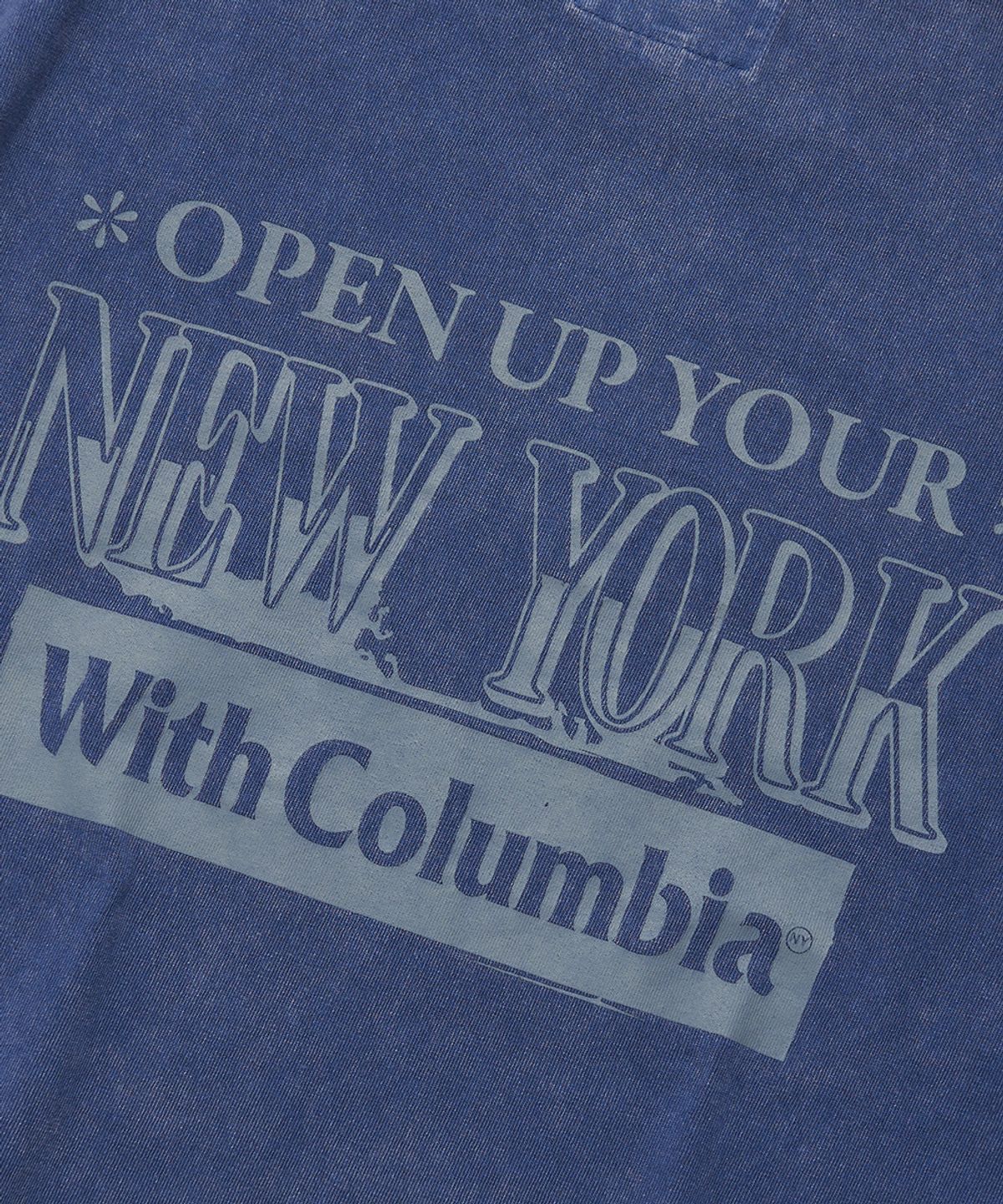 컬럼비아 유니버시티(COLUMBIA UNIVERSITY) OPEN YOUR NY SALT WASHED S/S T-SHIRTS_BLUE