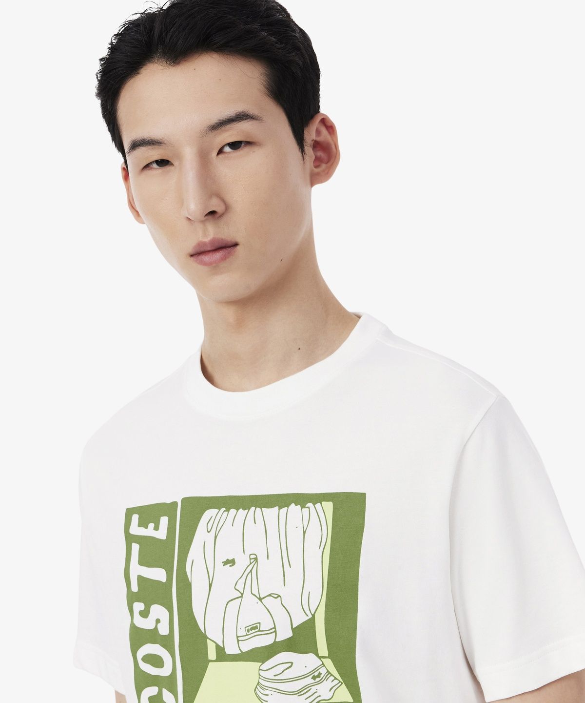 라코스테(LACOSTE) 남성 트레이닝 그래픽 반팔 티셔츠 TH1773-56G 001