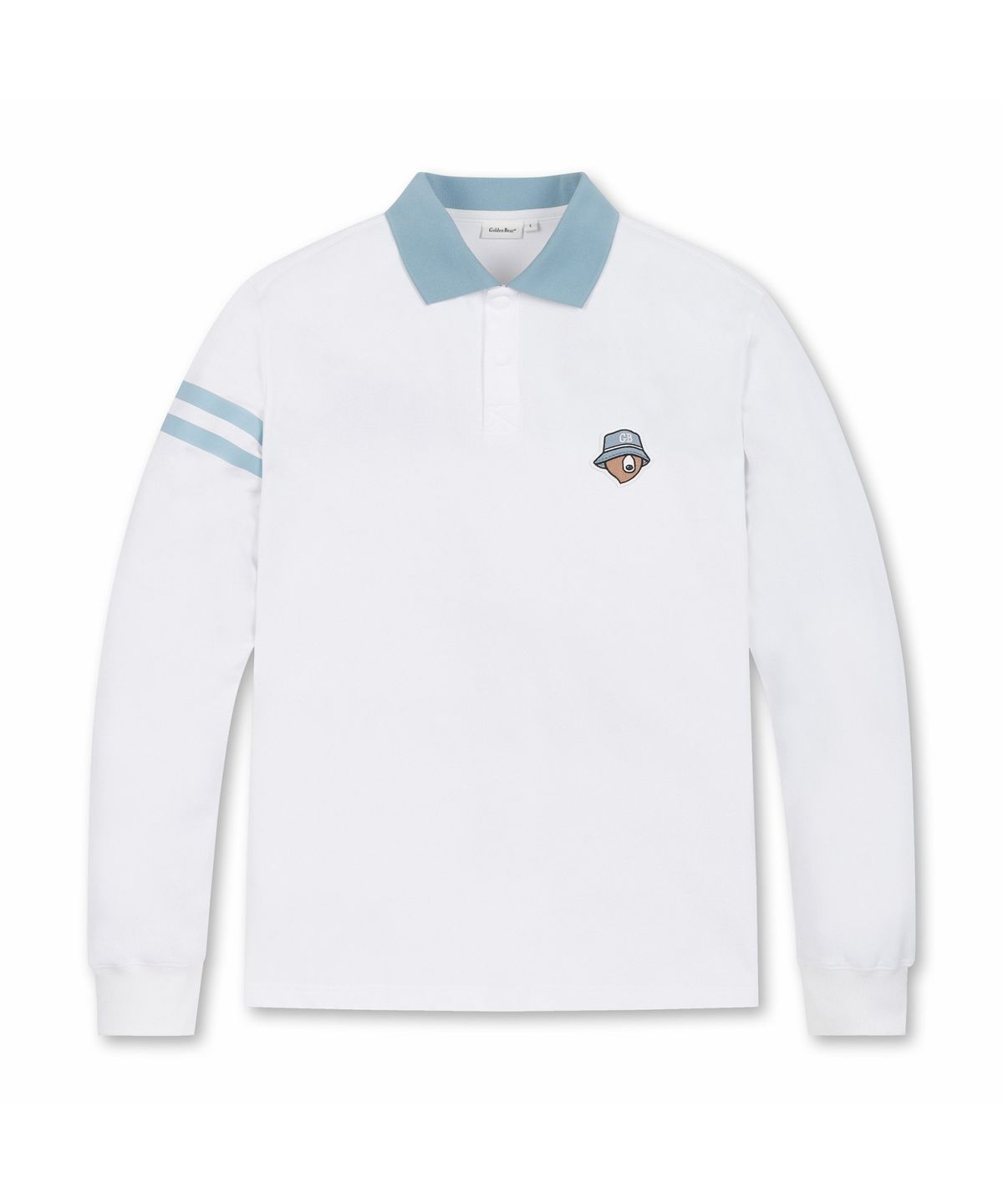 골든베어(GOLDEN BEAR) (M) Pique Contrast Collar T-shirt G4TAM26281WHX
