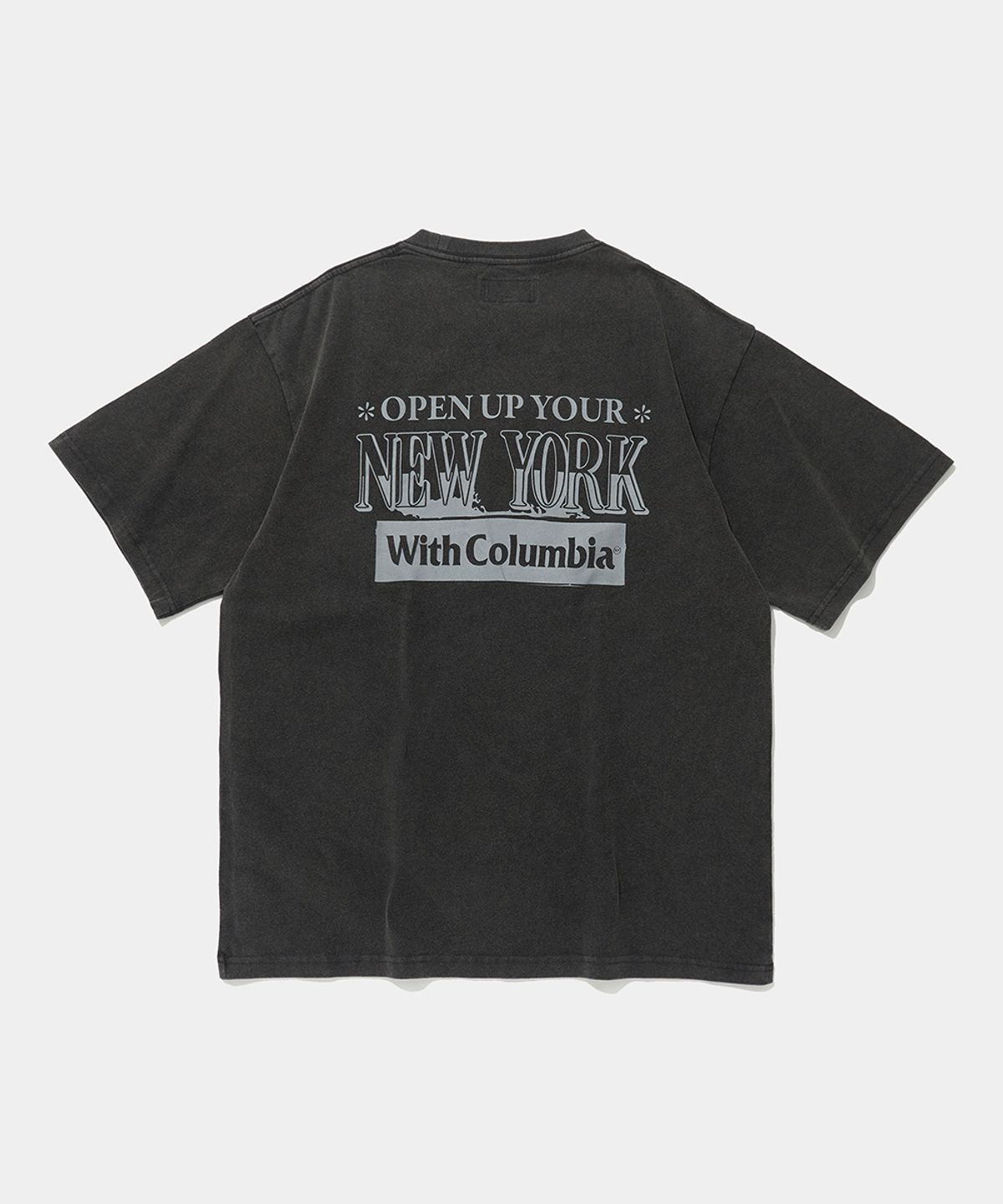 컬럼비아 유니버시티(COLUMBIA UNIVERSITY) OPEN YOUR NY SALT WASHED S/S T-SHIRTS_CHARCOAL