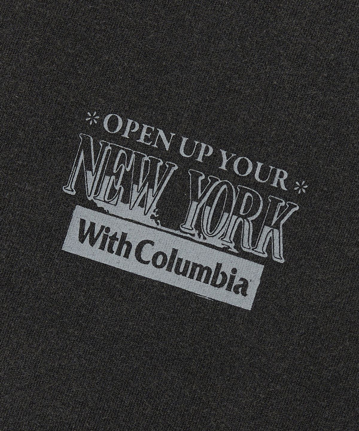 컬럼비아 유니버시티(COLUMBIA UNIVERSITY) OPEN YOUR NY SALT WASHED S/S T-SHIRTS_CHARCOAL