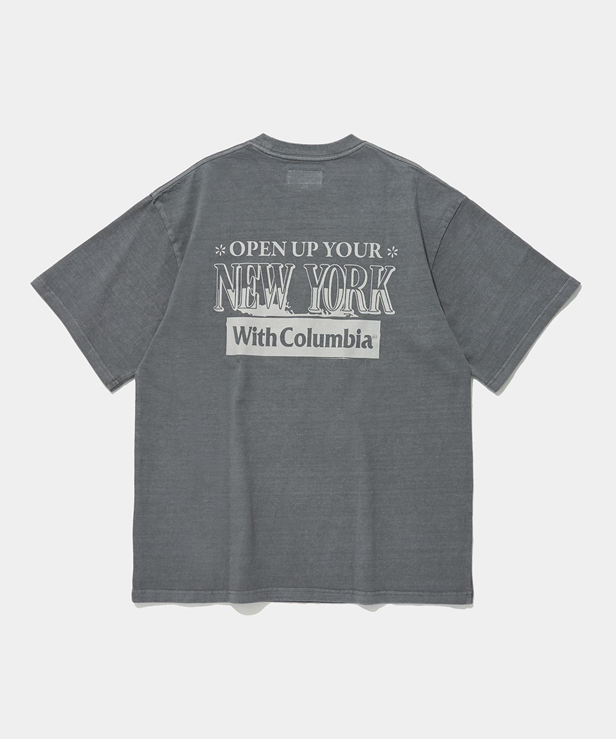 컬럼비아 유니버시티(COLUMBIA UNIVERSITY) OPEN YOUR NY SALT WASHED S/S T-SHIRTS_GRAY