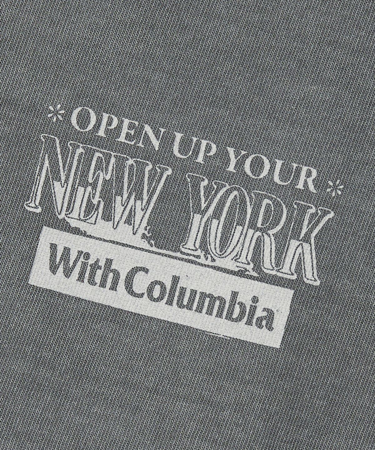 컬럼비아 유니버시티(COLUMBIA UNIVERSITY) OPEN YOUR NY SALT WASHED S/S T-SHIRTS_GRAY