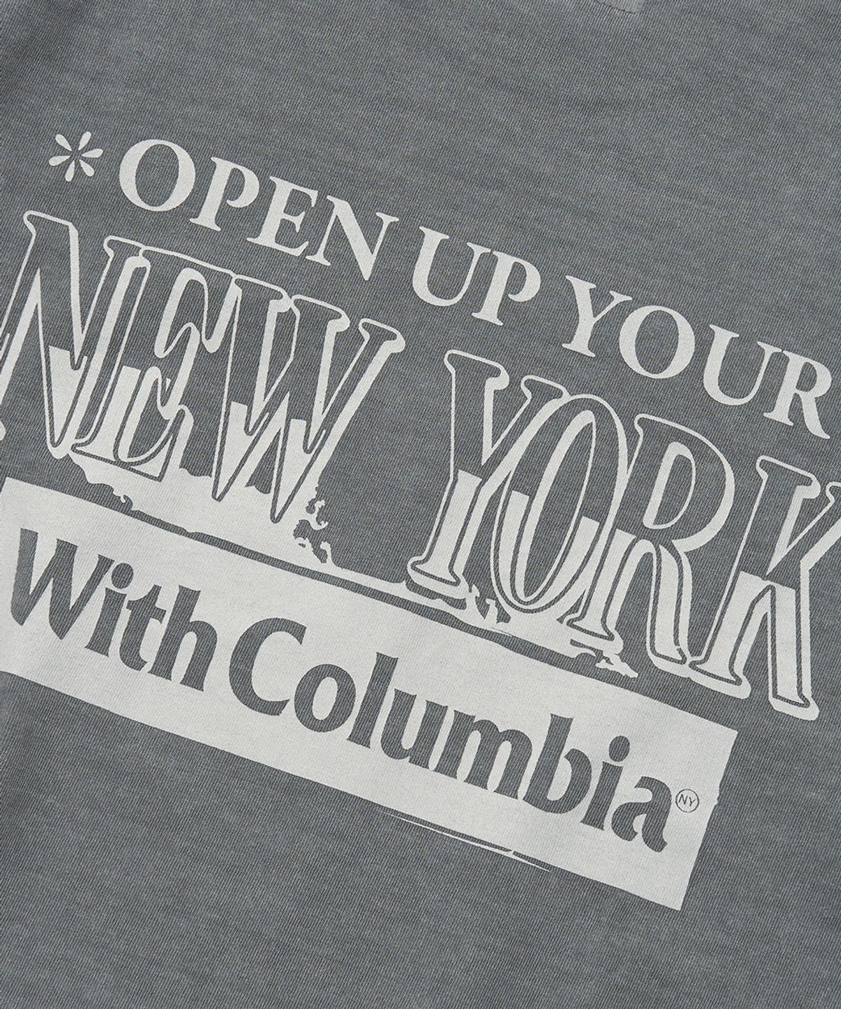 컬럼비아 유니버시티(COLUMBIA UNIVERSITY) OPEN YOUR NY SALT WASHED S/S T-SHIRTS_GRAY