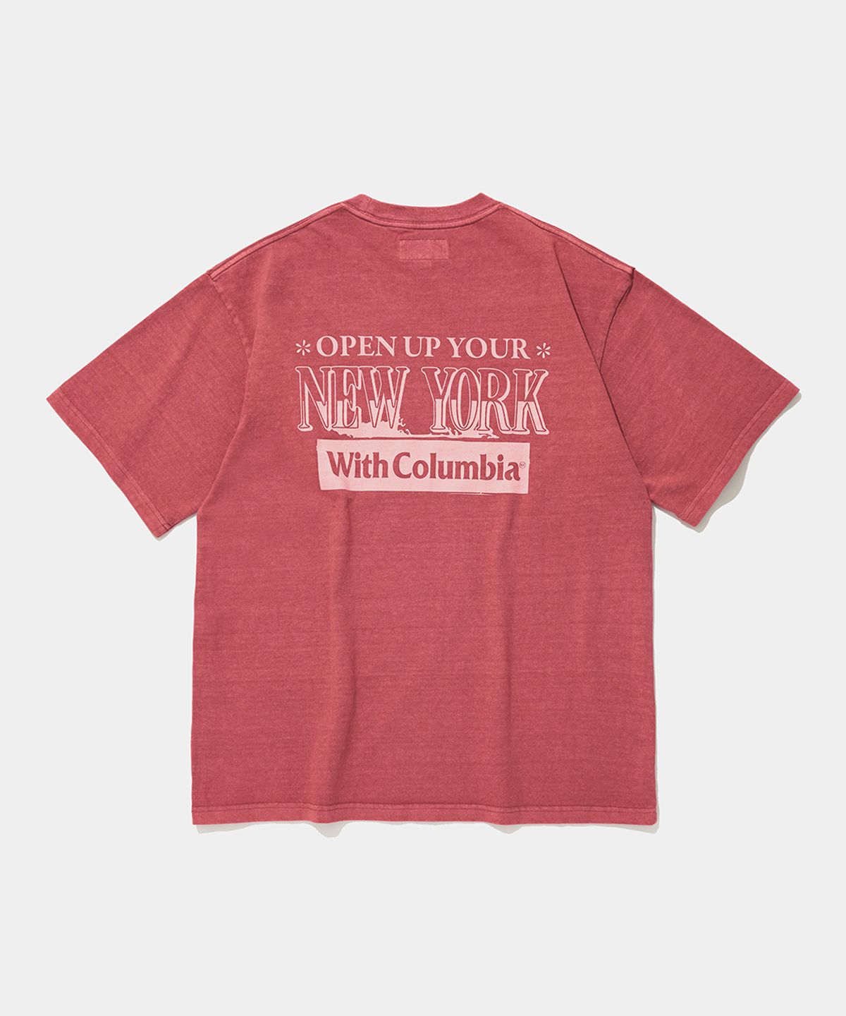 컬럼비아 유니버시티(COLUMBIA UNIVERSITY) OPEN YOUR NY SALT WASHED S/S T-SHIRTS_RED