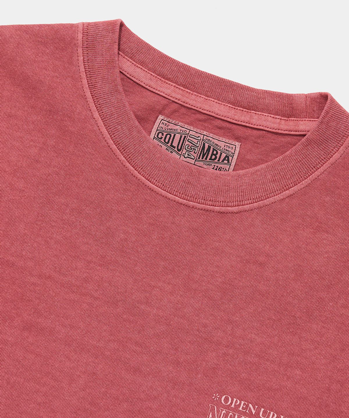 컬럼비아 유니버시티(COLUMBIA UNIVERSITY) OPEN YOUR NY SALT WASHED S/S T-SHIRTS_RED