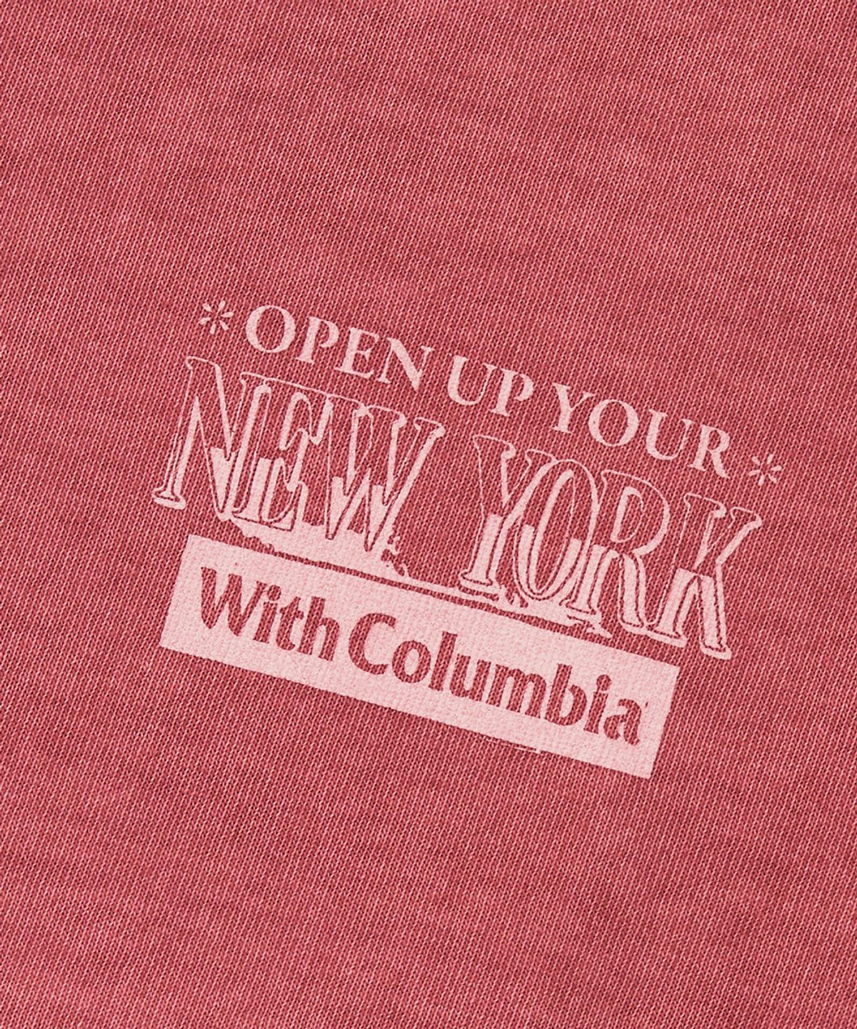 컬럼비아 유니버시티(COLUMBIA UNIVERSITY) OPEN YOUR NY SALT WASHED S/S T-SHIRTS_RED