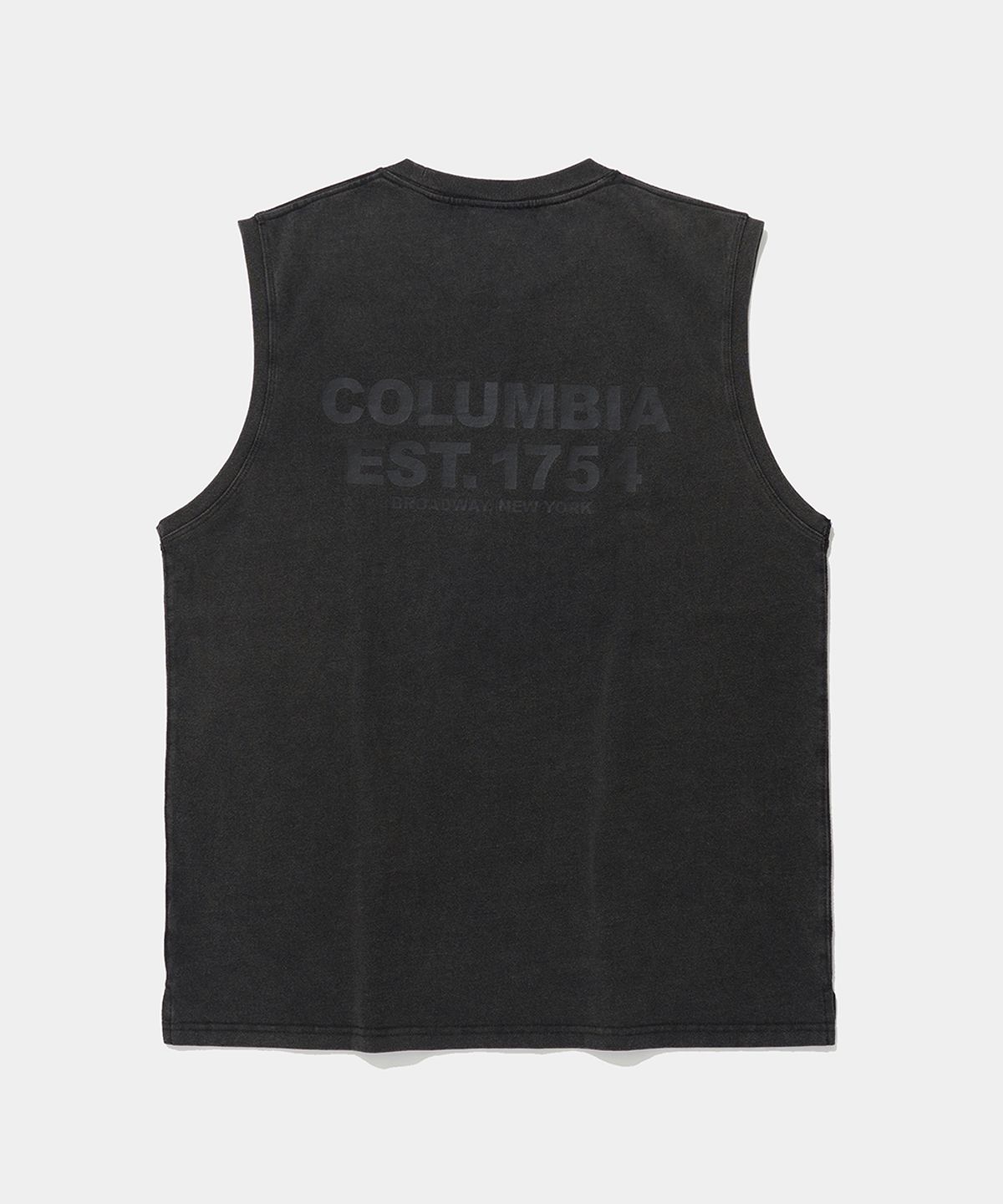 컬럼비아 유니버시티(COLUMBIA UNIVERSITY) CU PUFF LOGO SLEEVELESS T-SHIRTS_CHARCOAL