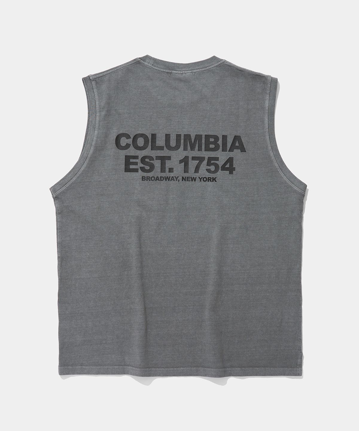 컬럼비아 유니버시티(COLUMBIA UNIVERSITY) CU PUFF LOGO SLEEVELESS T-SHIRTS_GRAY