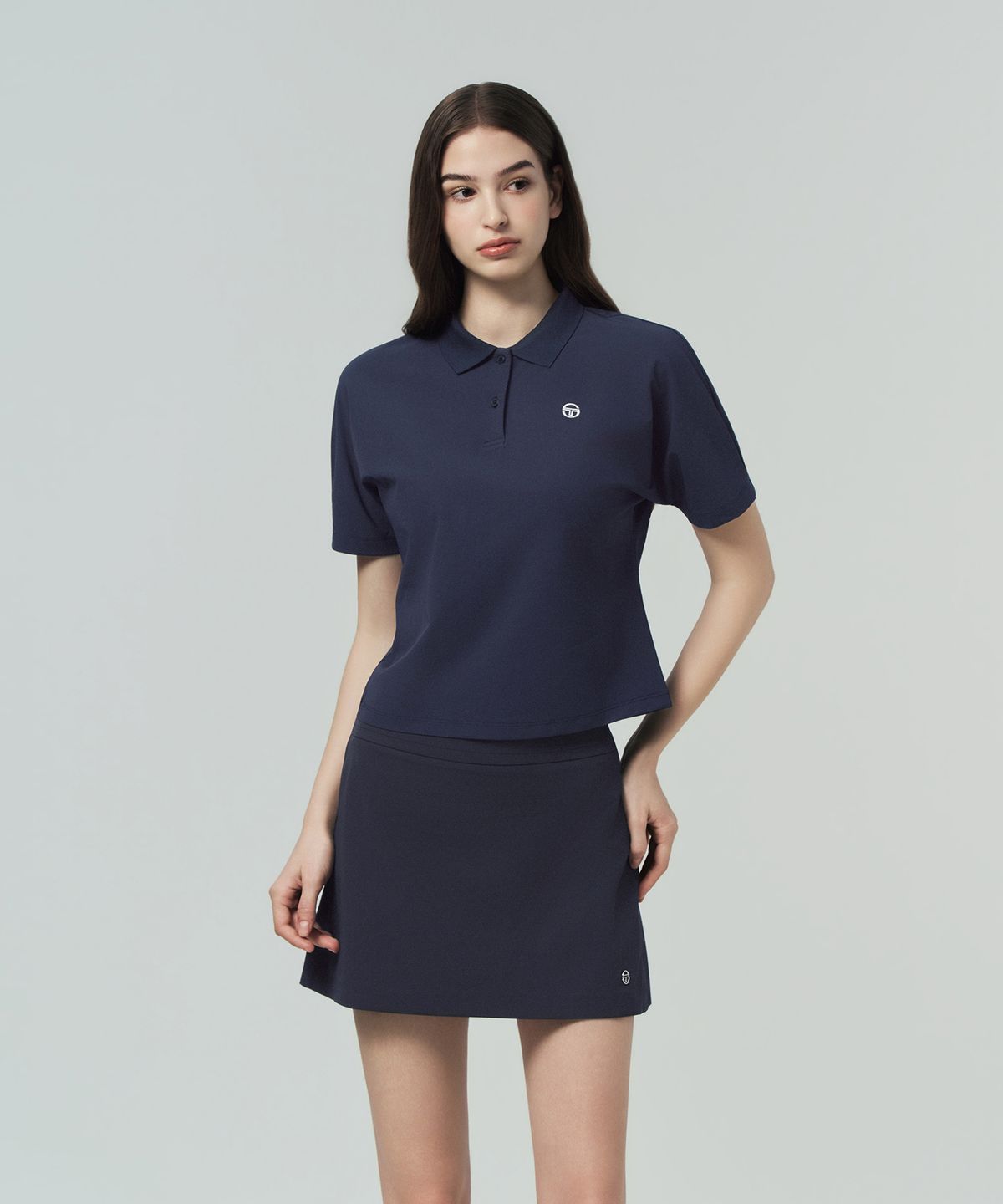 세르지오 타키니(SERGIO TACCHINI) W 돌먼 우븐 폴로 (Navy)