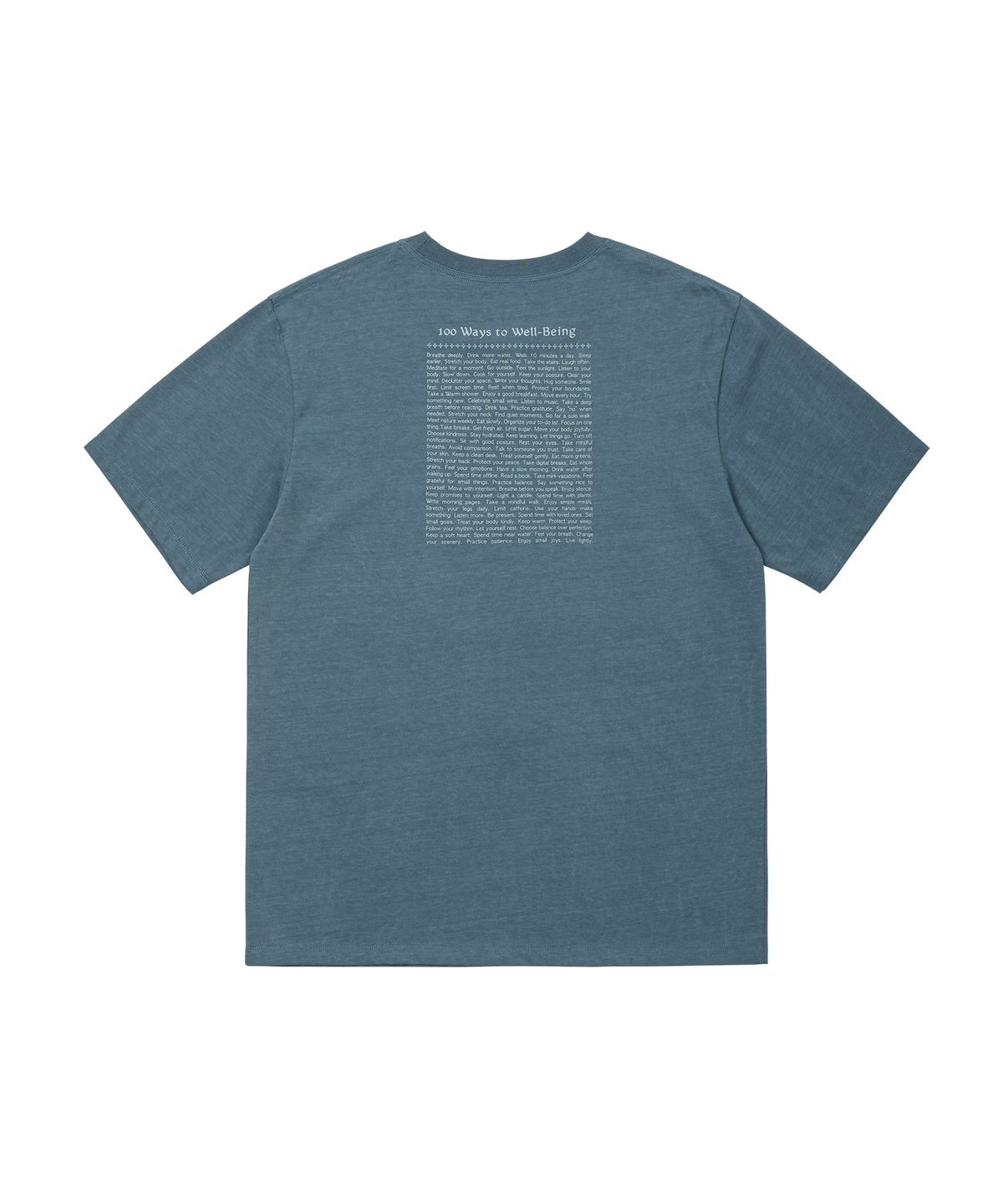 웰빙익스프레스(WELLBEING EXPRESS) Oversized PEACE pigeon Half Sleeve Blue