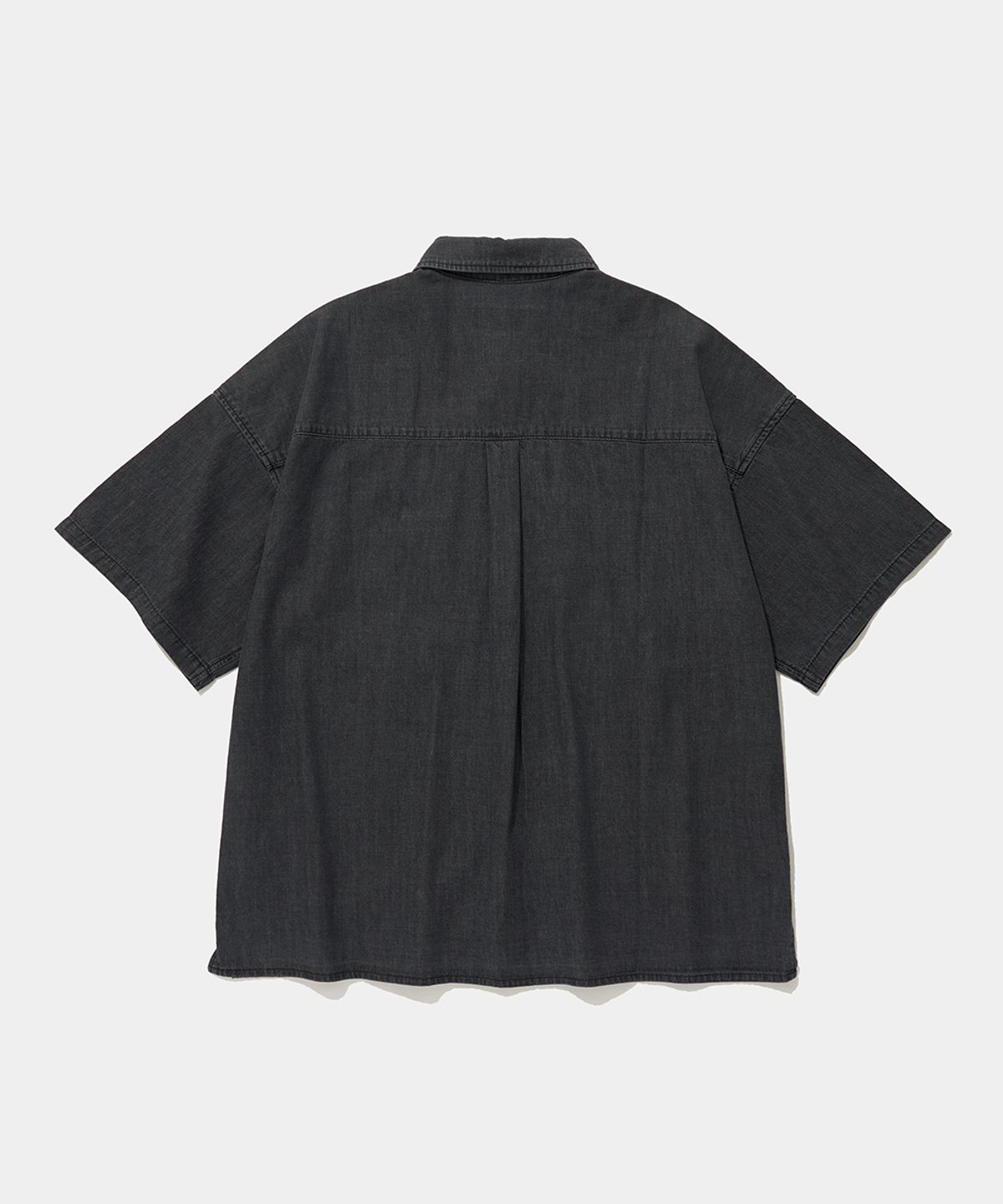 컬럼비아 유니버시티(COLUMBIA UNIVERSITY) SL-LABEL BIG POCKET DENIM S/S SHIRTS_BLACK JEAN