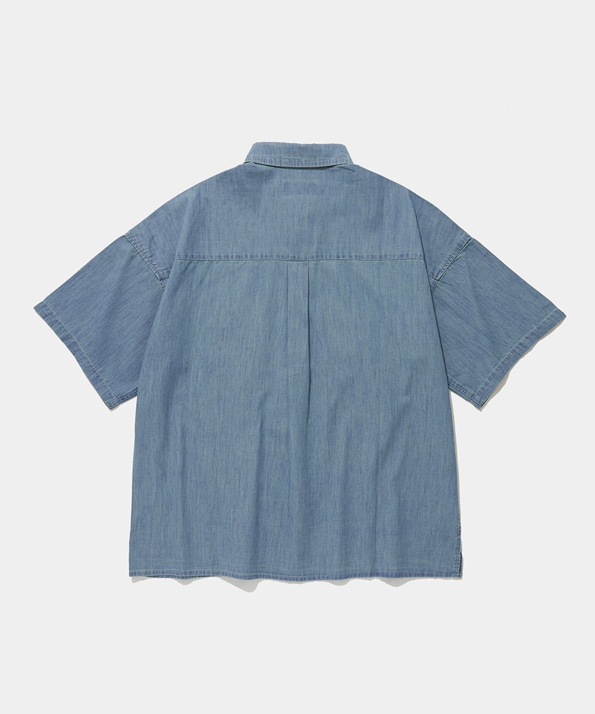 컬럼비아 유니버시티(COLUMBIA UNIVERSITY) SL-LABEL BIG POCKET DENIM S/S SHIRTS_LIGHT JEAN