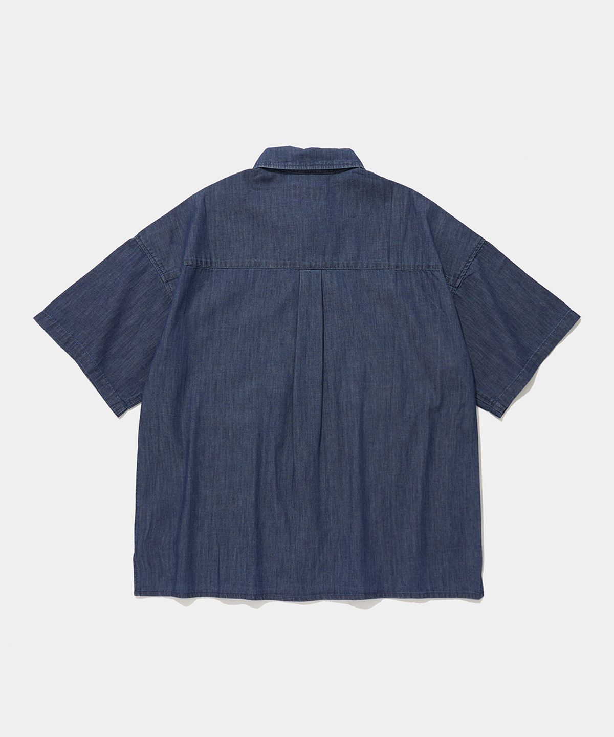 컬럼비아 유니버시티(COLUMBIA UNIVERSITY) SL-LABEL BIG POCKET DENIM S/S SHIRTS_MIDNIGHT JEAN