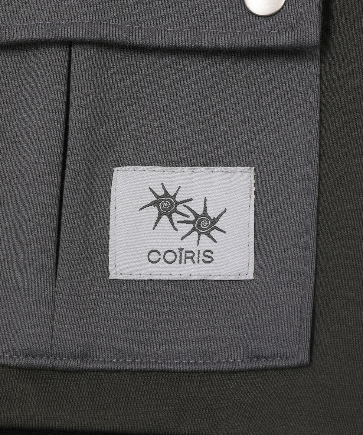 코이리스(COIRIS) 리픈 투웨이 배색 포켓 후드 집업 (2컬러)