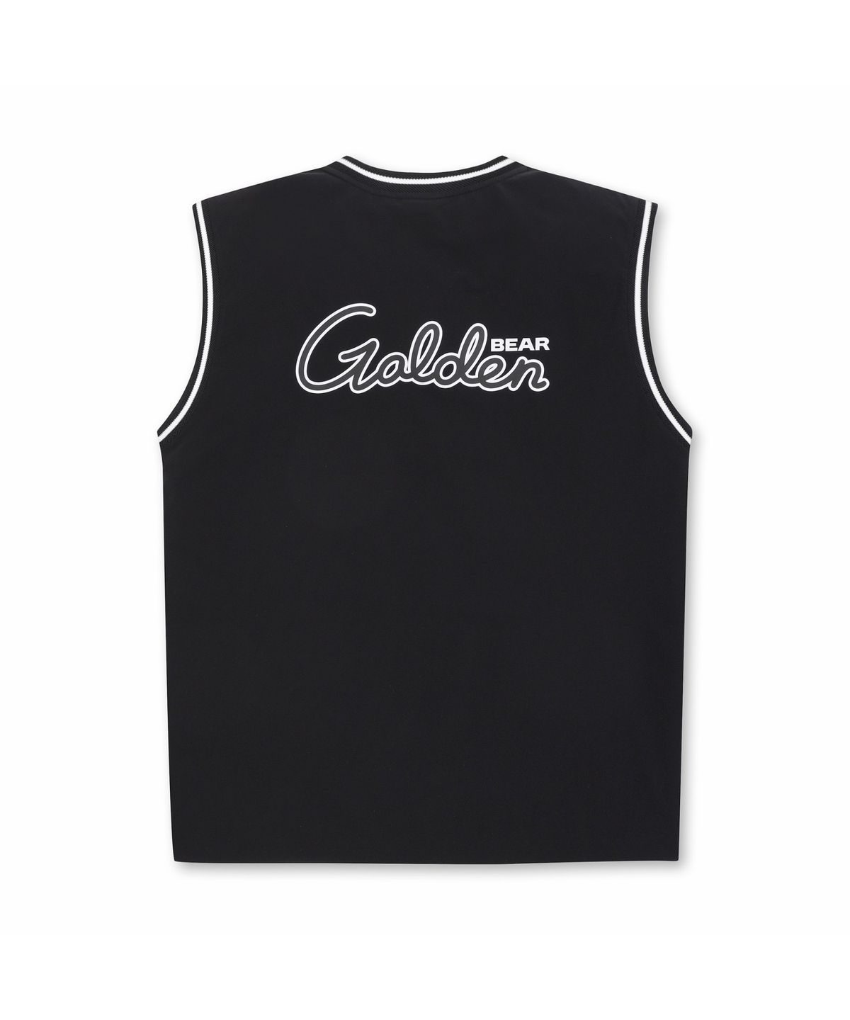 골든베어(GOLDEN BEAR) (M) Woven V-Neck Vest G4VAM26201BKX