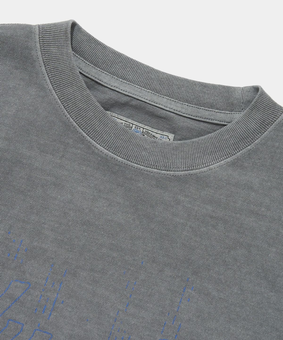 컬럼비아 유니버시티(COLUMBIA UNIVERSITY) CU BURN SALT WASHED WOMEN OVER-FIT S/S T-SHIRTS_GRAY