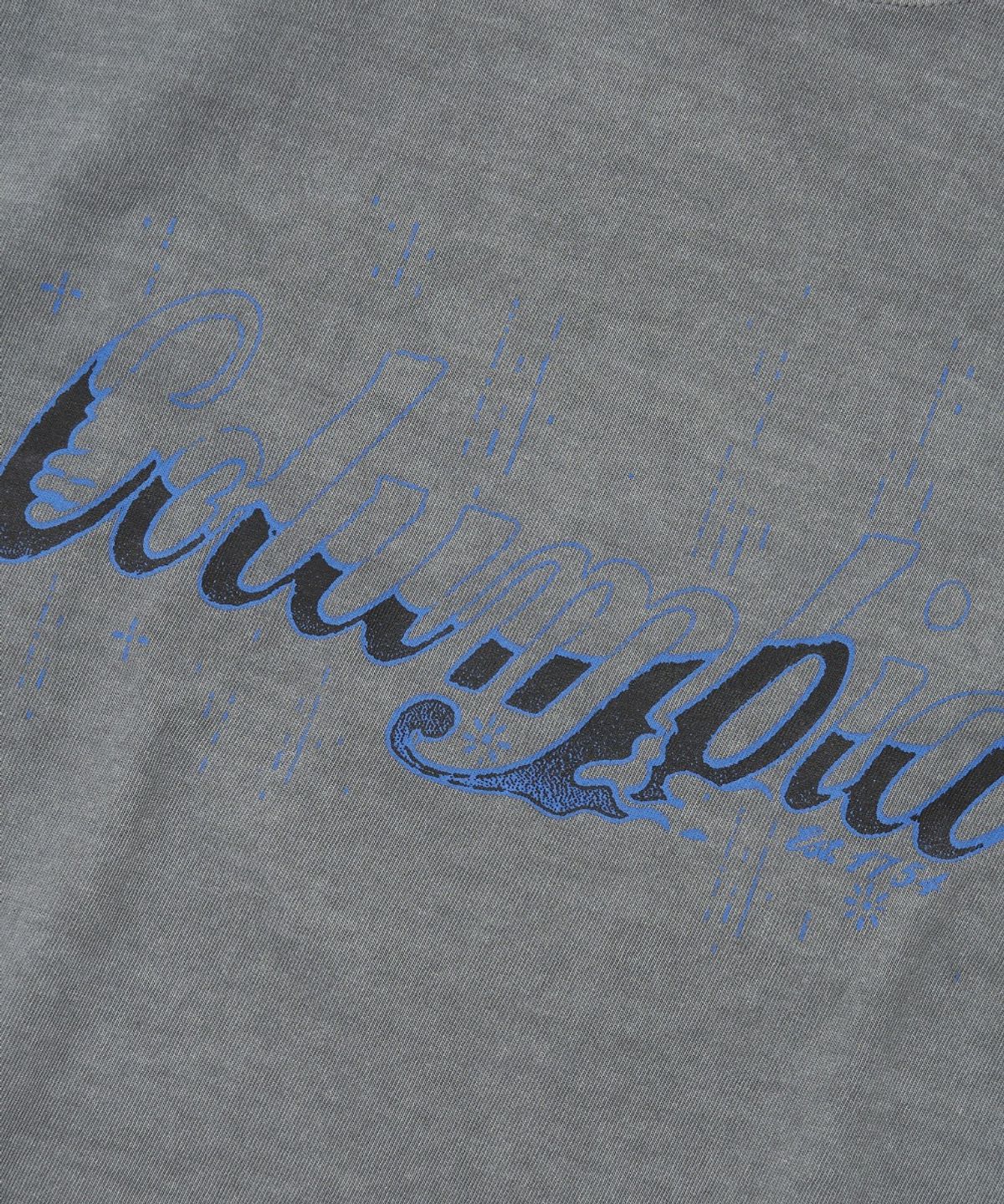 컬럼비아 유니버시티(COLUMBIA UNIVERSITY) CU BURN SALT WASHED WOMEN OVER-FIT S/S T-SHIRTS_GRAY