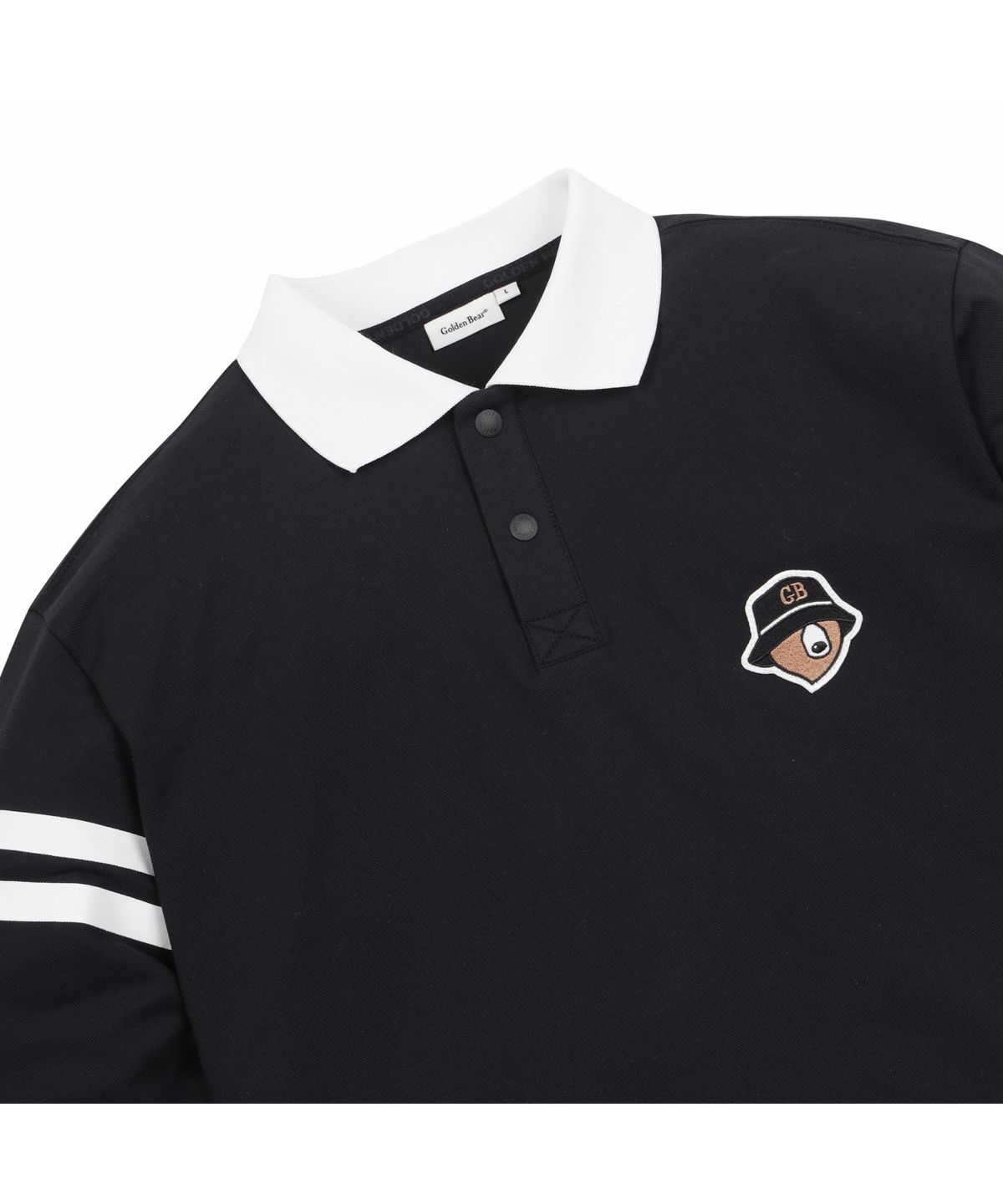 골든베어(GOLDEN BEAR) (M) Pique Contrast Collar T-shirt G4TAM26281BKX