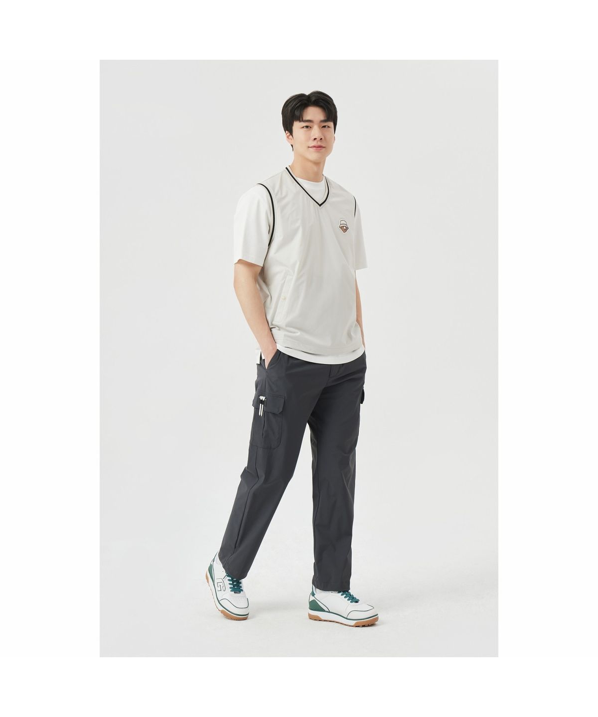 골든베어(GOLDEN BEAR) (M) Stretch Nylon String Jogger Pants G4PAM26211DGX