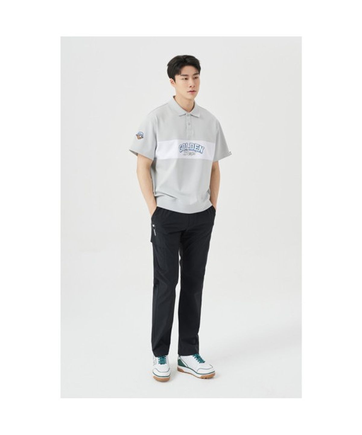 골든베어(GOLDEN BEAR) (M) Hidden Pocket Straight Pants G4PAM26201BKX