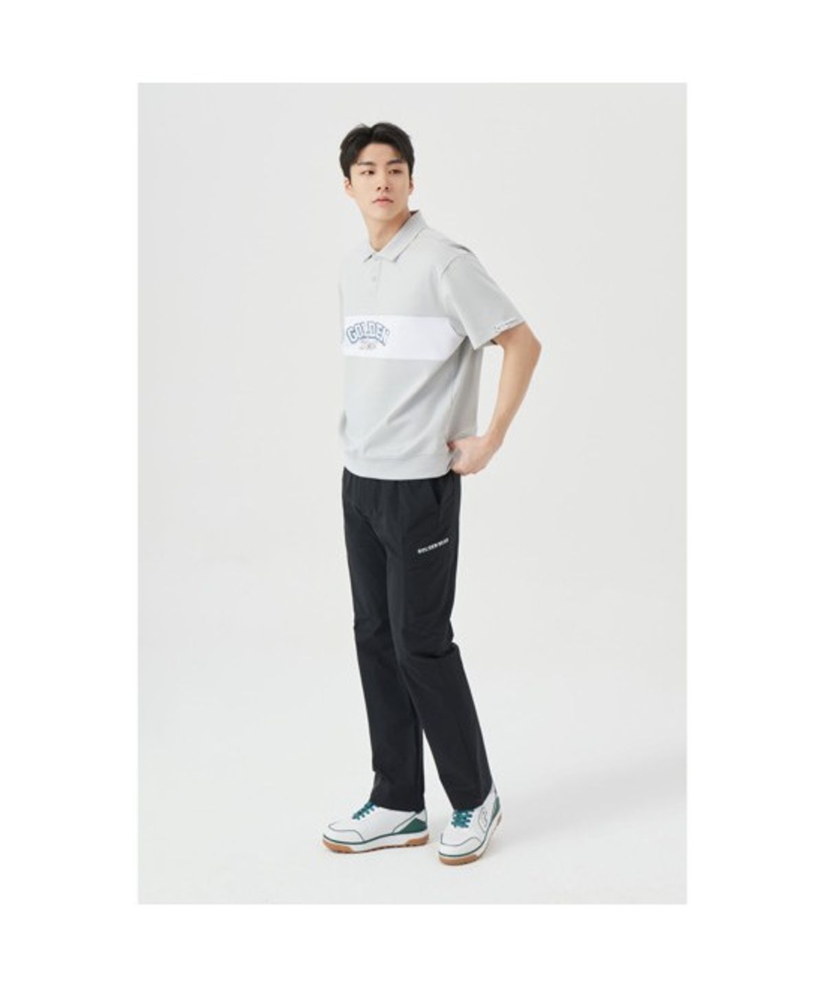 골든베어(GOLDEN BEAR) (M) Hidden Pocket Straight Pants G4PAM26201BKX