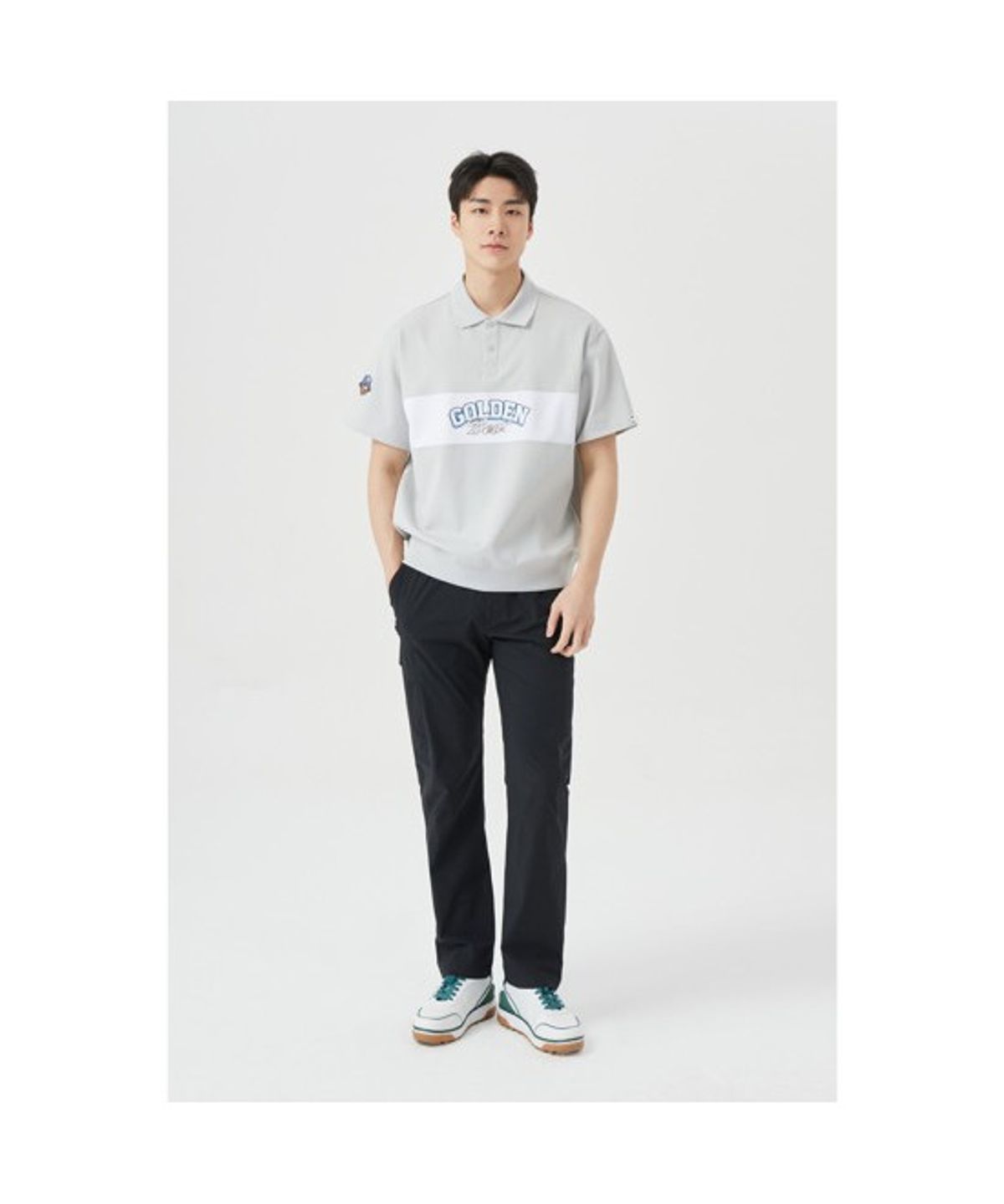 골든베어(GOLDEN BEAR) (M) Hidden Pocket Straight Pants G4PAM26201BKX