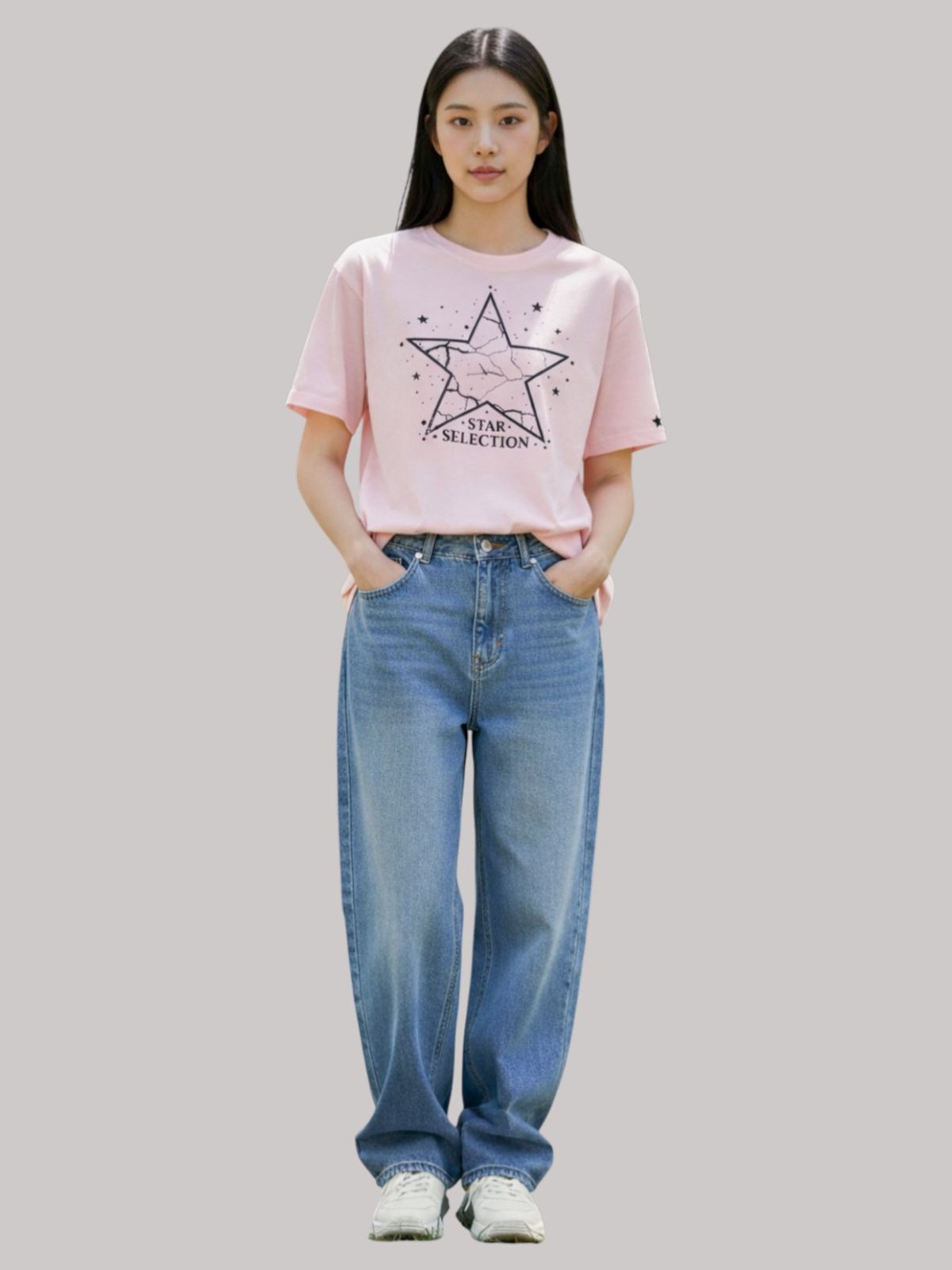 지블랙(ZBLACK) 스타셀렉션 빅로고  위드스타 LIGHT PINK