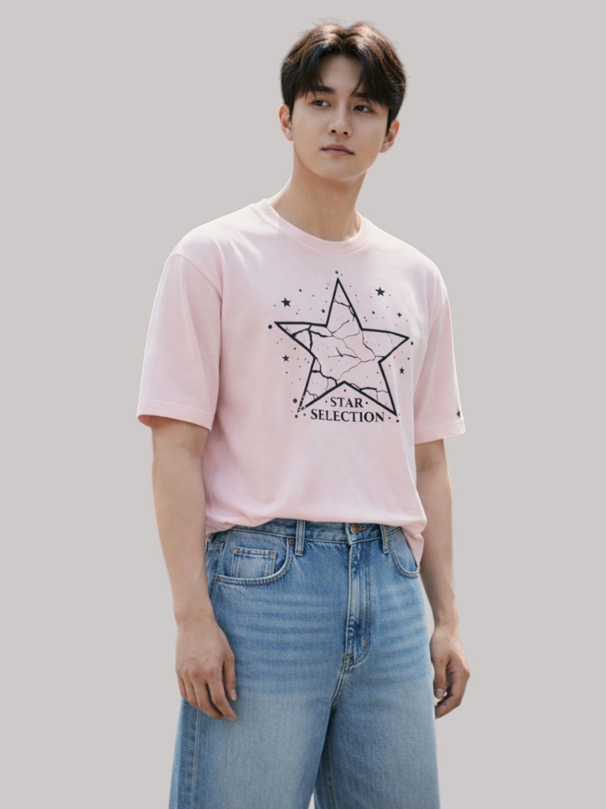 지블랙(ZBLACK) 스타셀렉션 빅로고  위드스타 LIGHT PINK